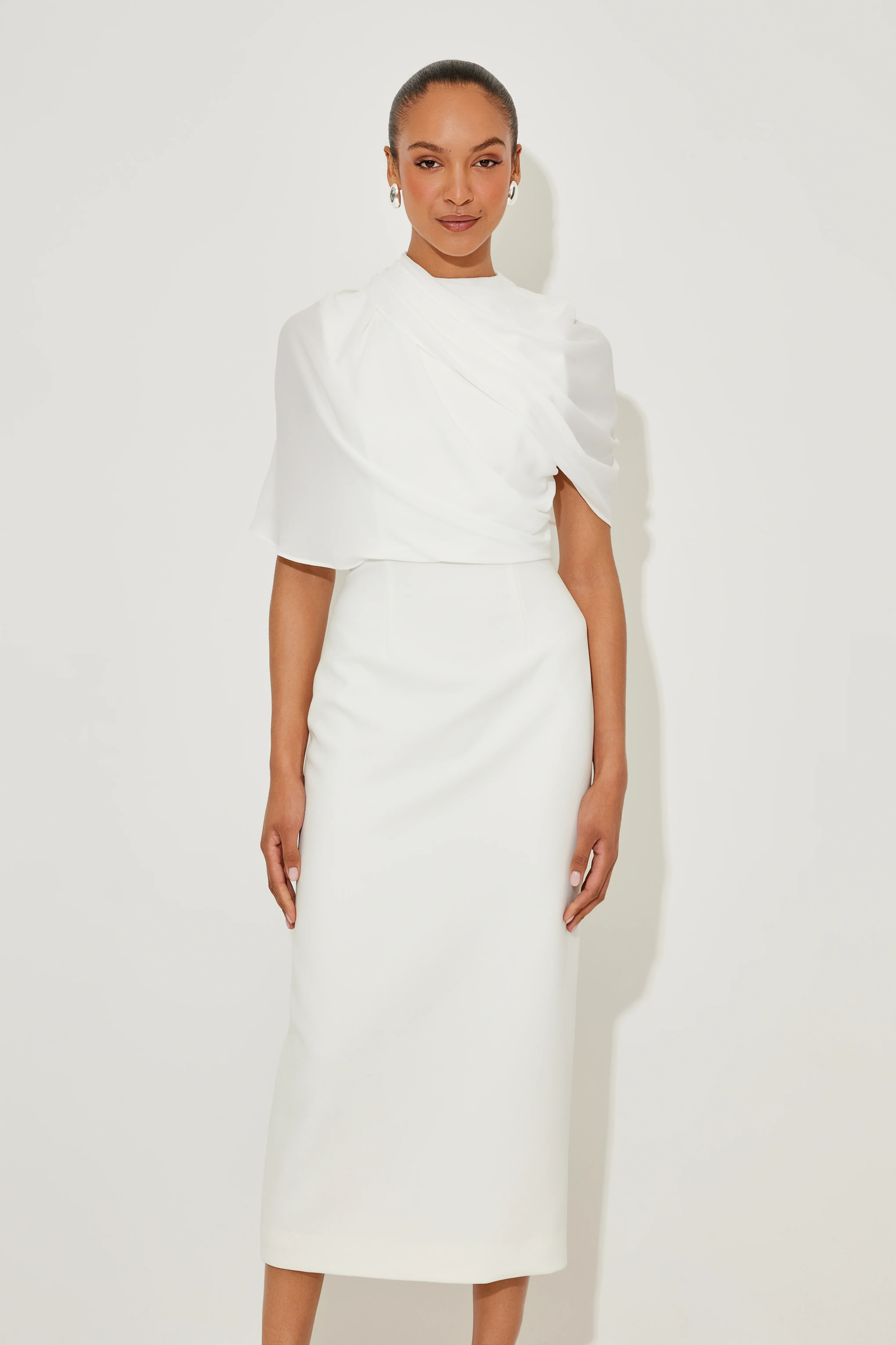 Gathered Midi Dress
