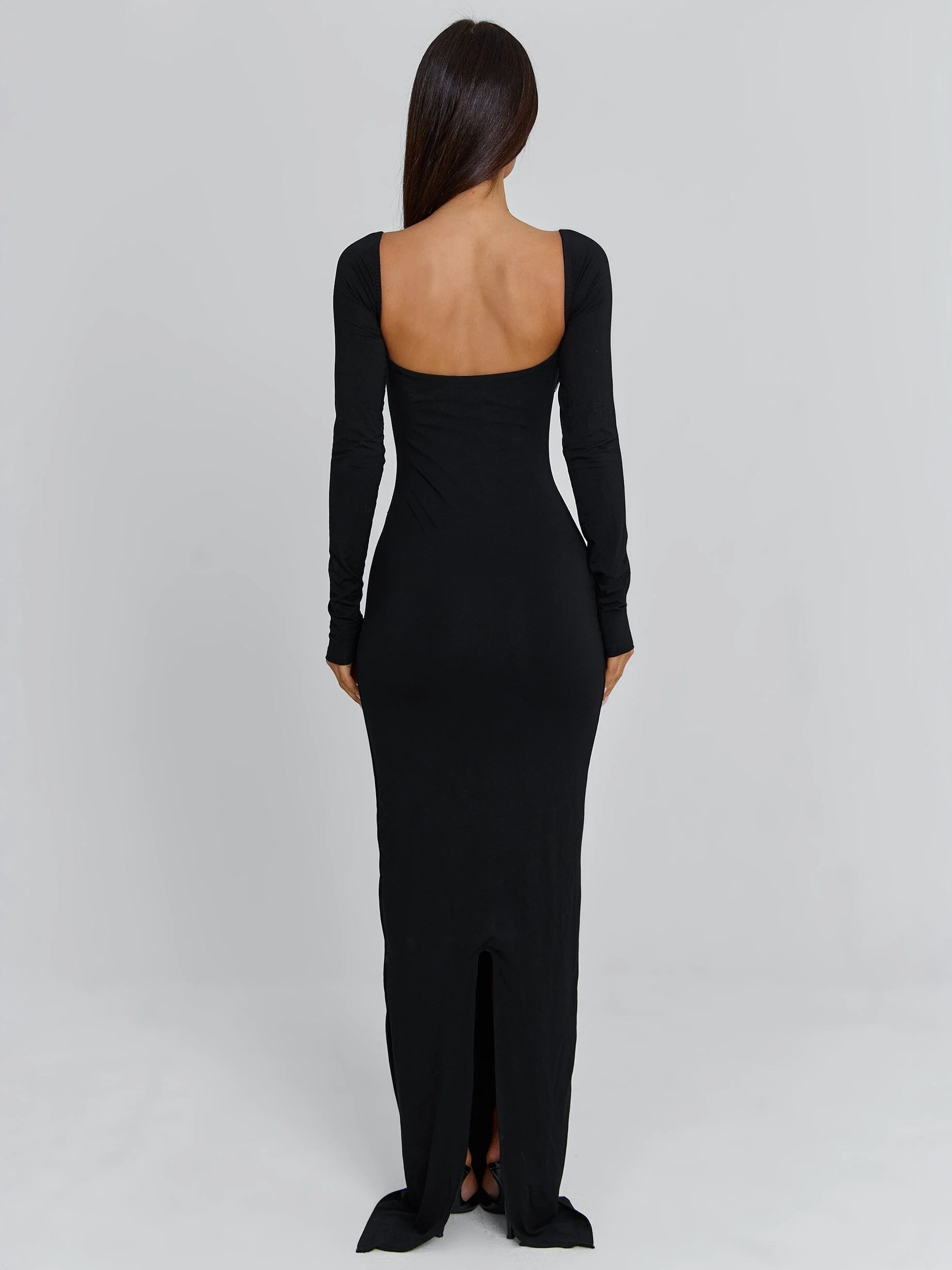Dionne Long Sleeve Maxi Dress Black