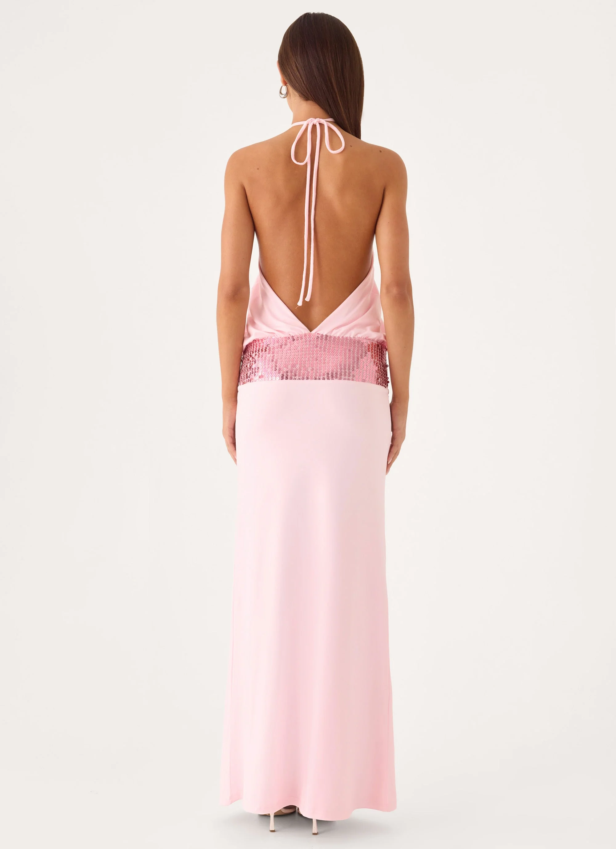 Marcie Halter Maxi Dress - Pink - luluinthesky