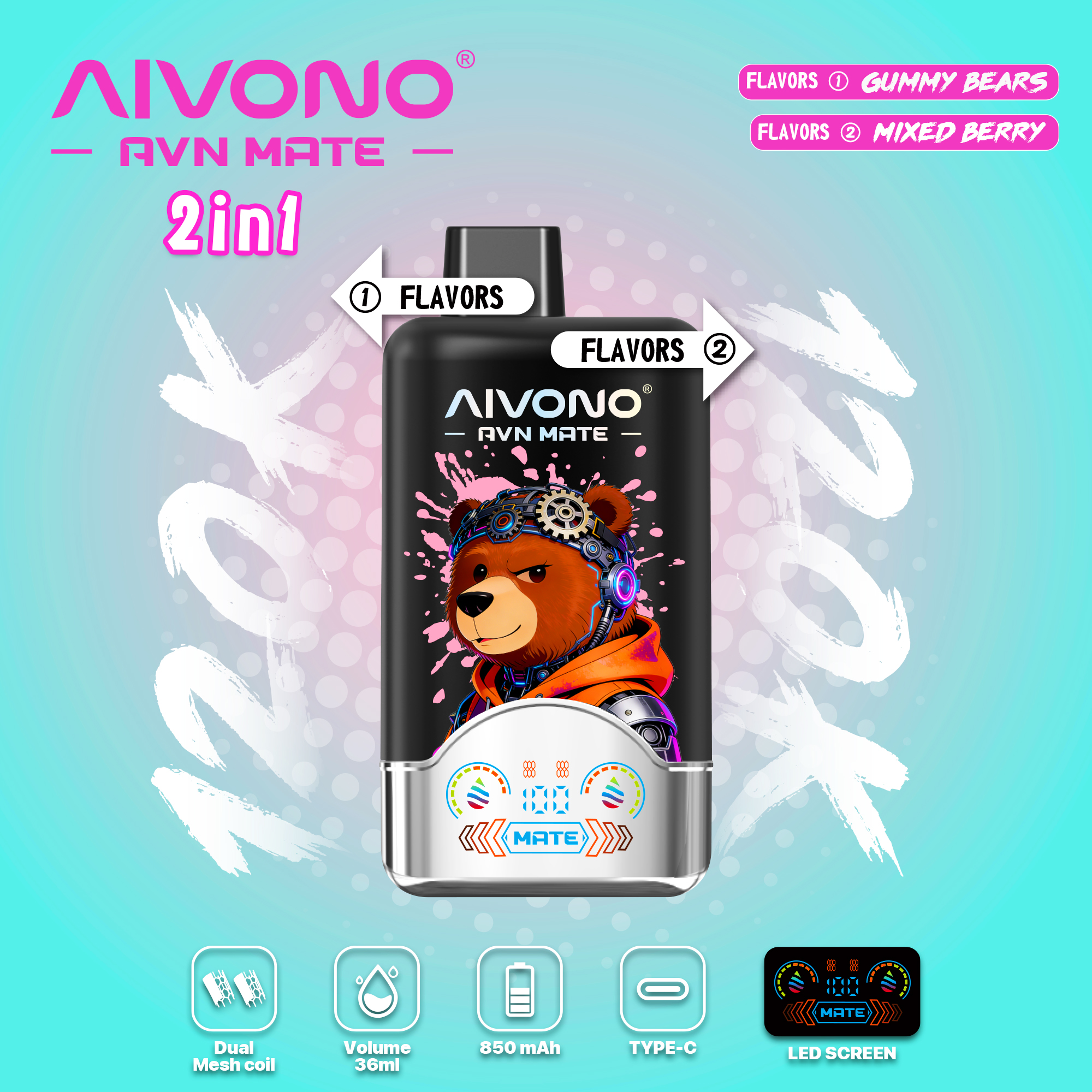 🎉NeuEingetroffen 🎉AIVONO AVN MATE 120000 PUFFS (5 % Nikotingehalt)