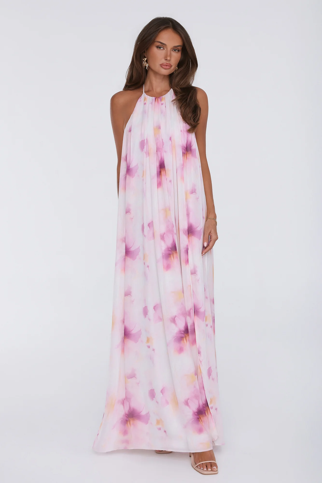 Radiant Queen Halter Maxi Dress Lilac
