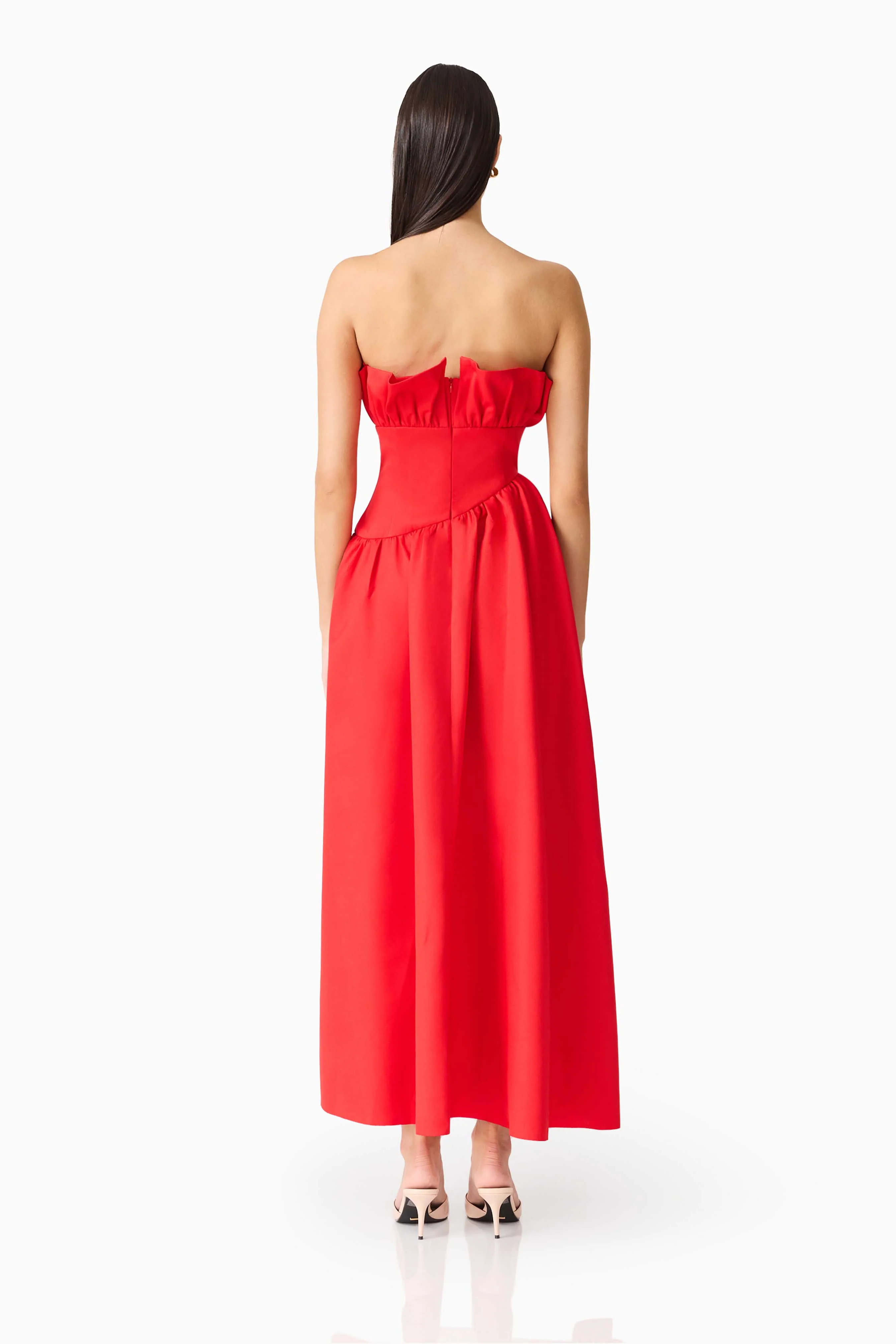 Laurel Sleeveless Maxi Dress In Red