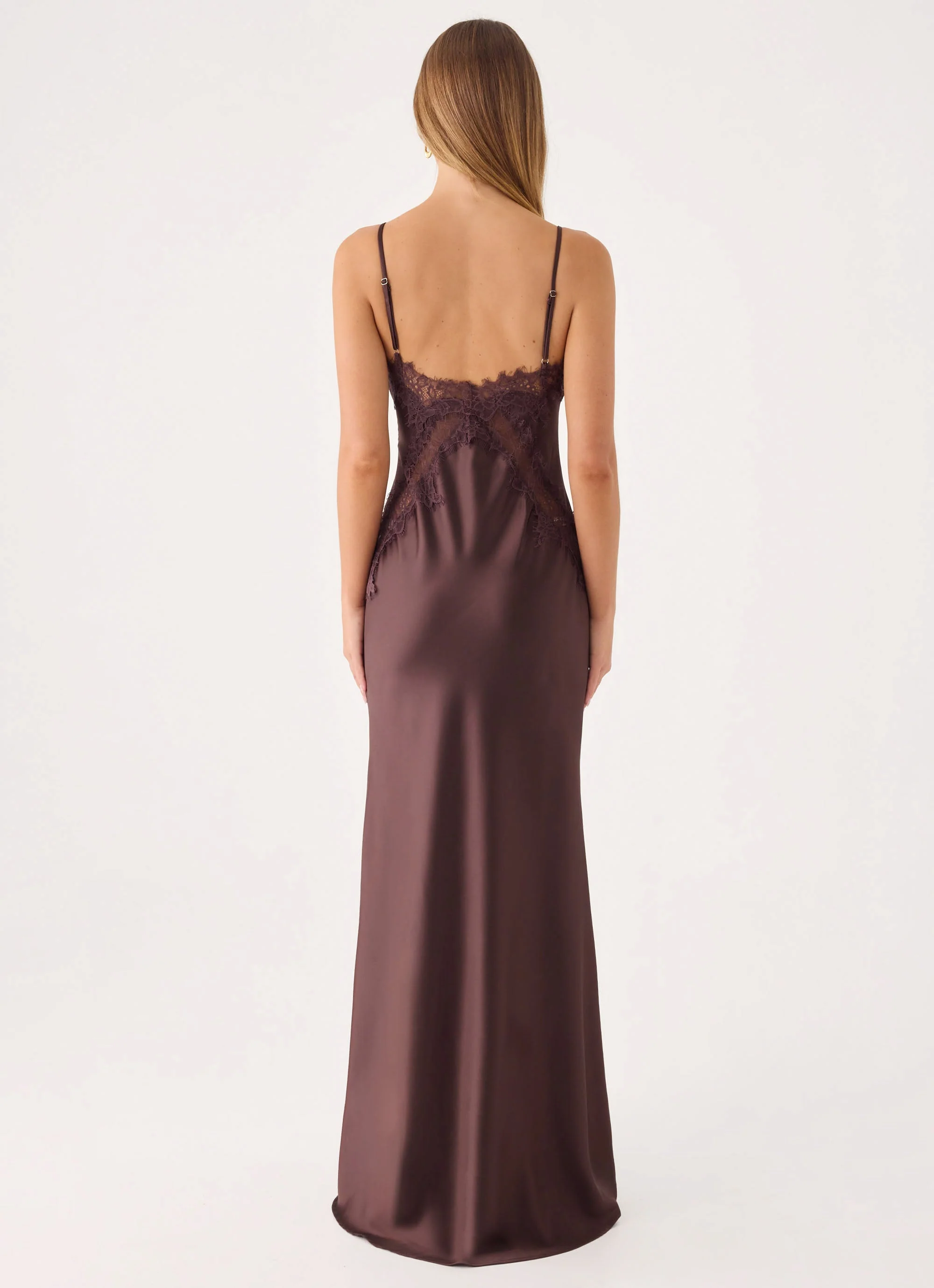 Winona Night Slip Dress - Chocolate - luluinthesky