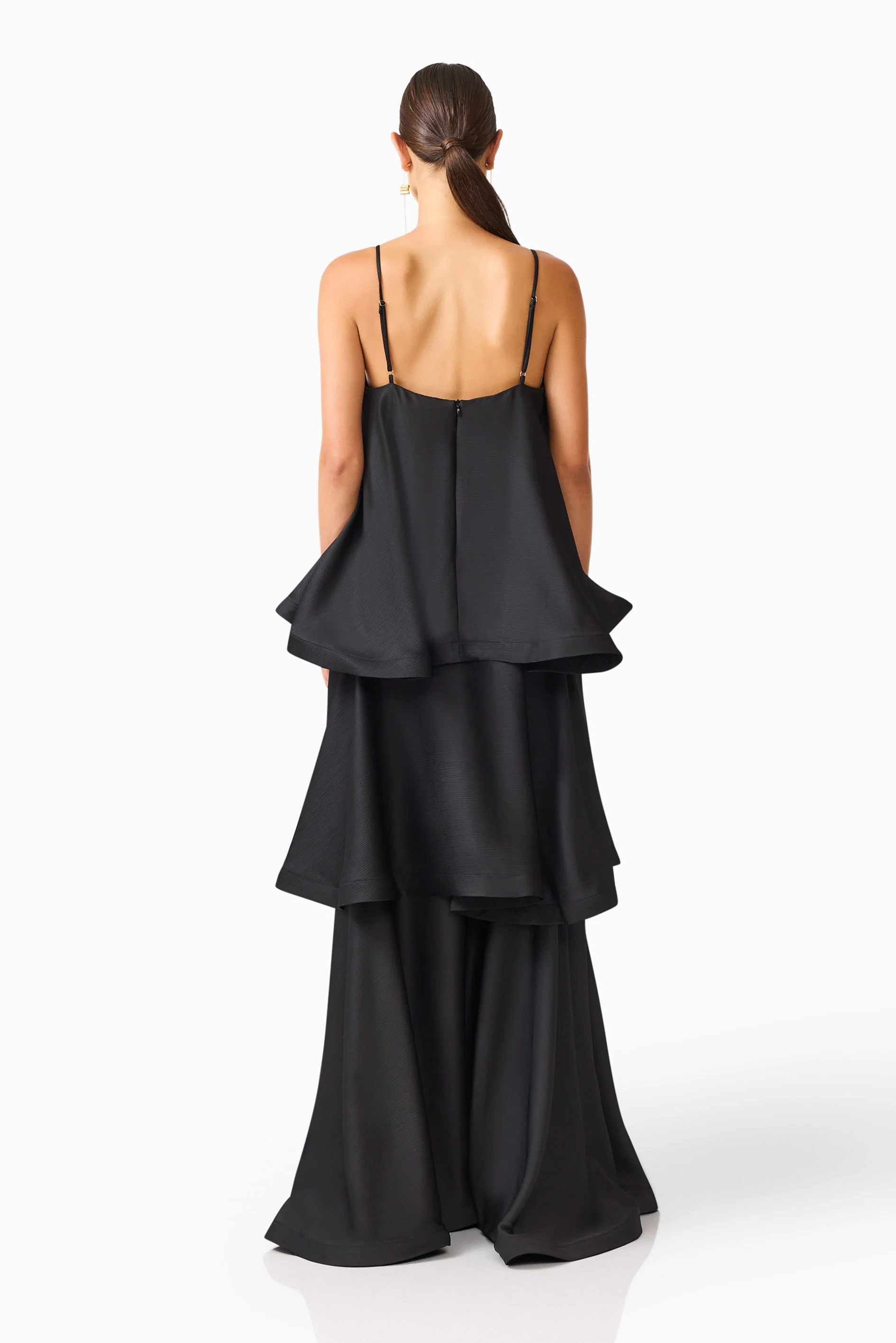 Tilly Tiered Maxi Dress in Black