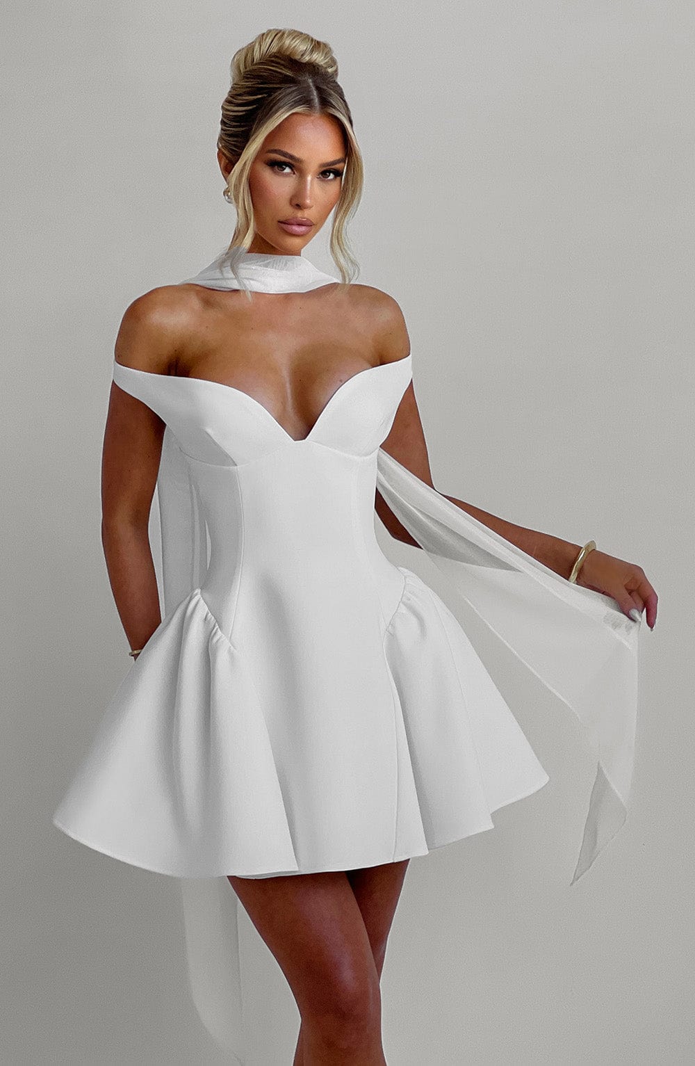 Marla Mini Dress - Ivory - luluinthesky
