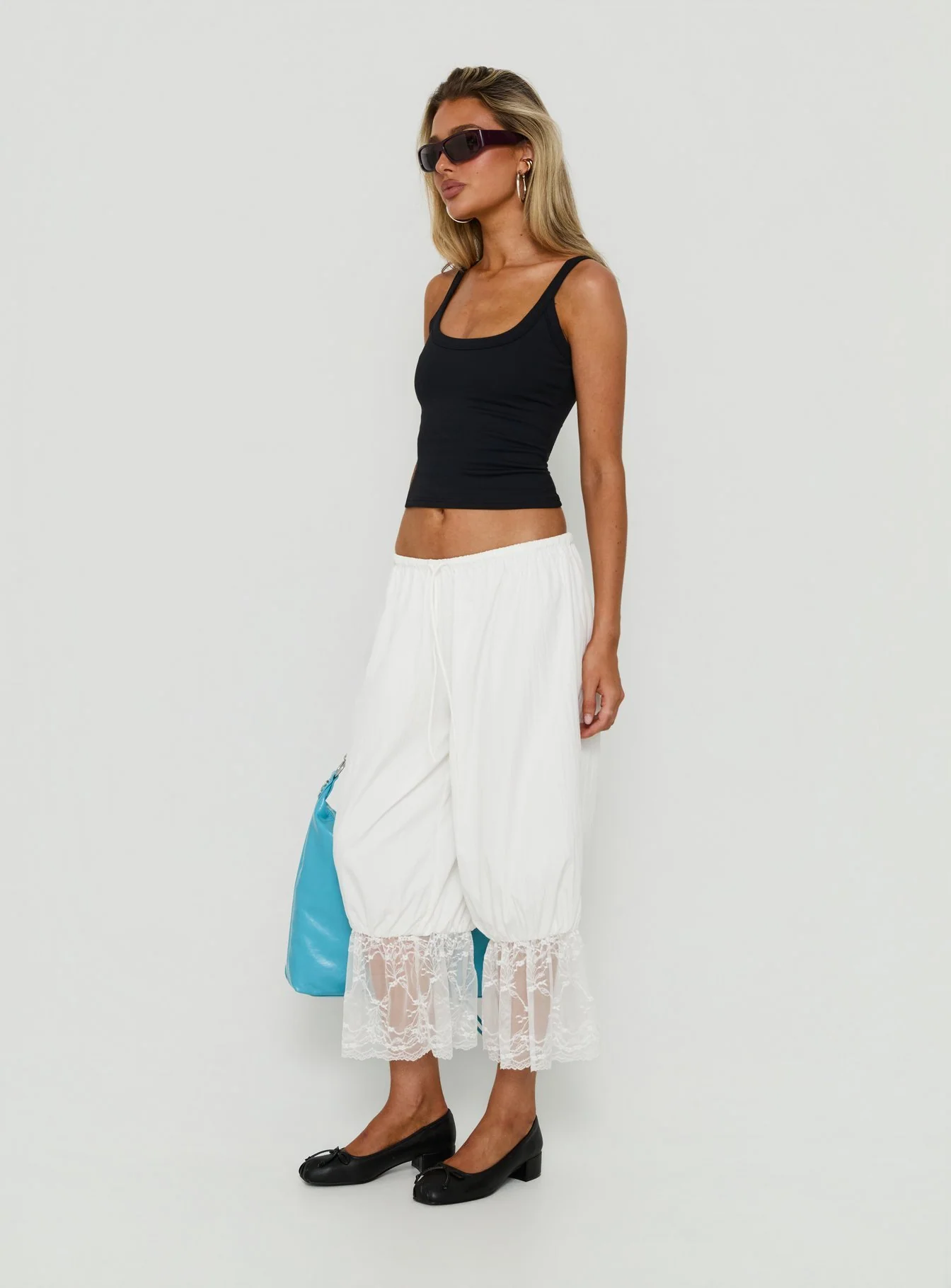 Daiana Lace Culotte Pants Cream