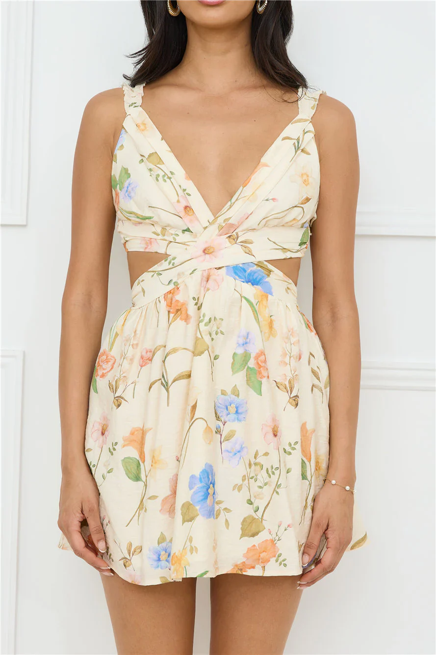 Florals In Spring Mini Dress Print