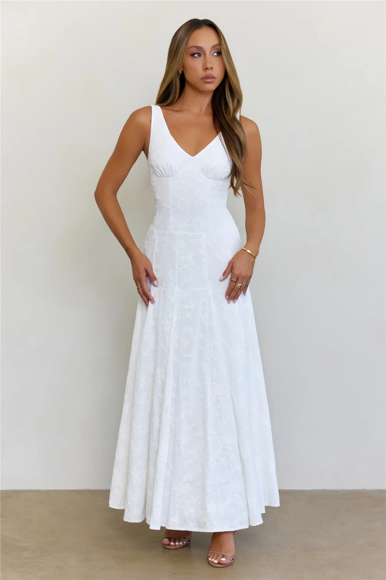Sunbeam Social Maxi Dress White