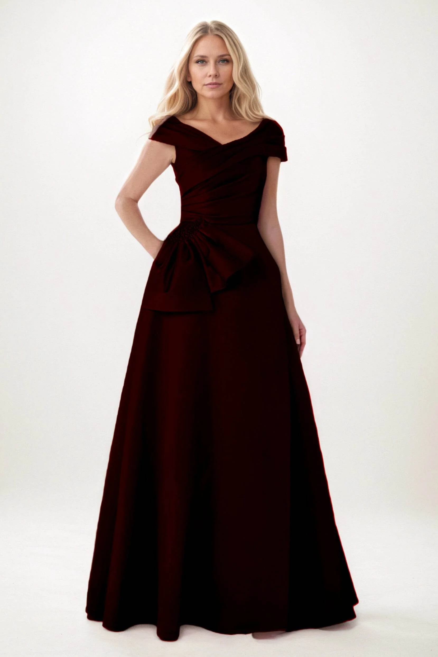 A-Line Maxi Satin Mother of the Bride Dresses CM0403