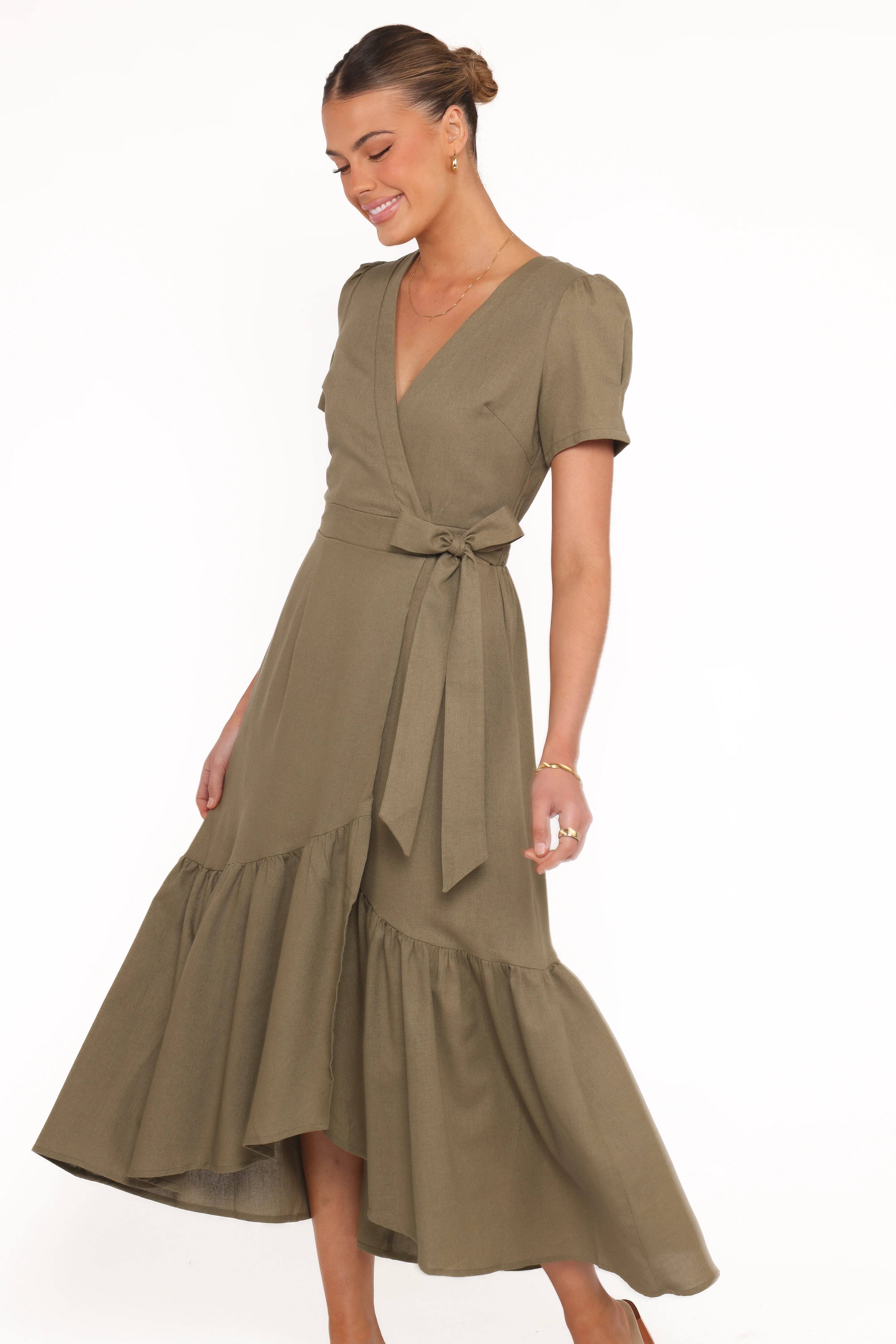 Leontine Midi Dress - Olive