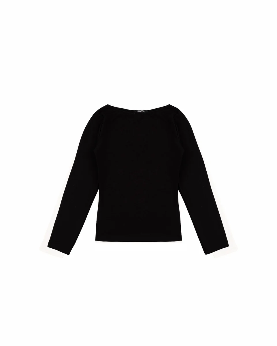 Boat Neck Long-Sleeve Top