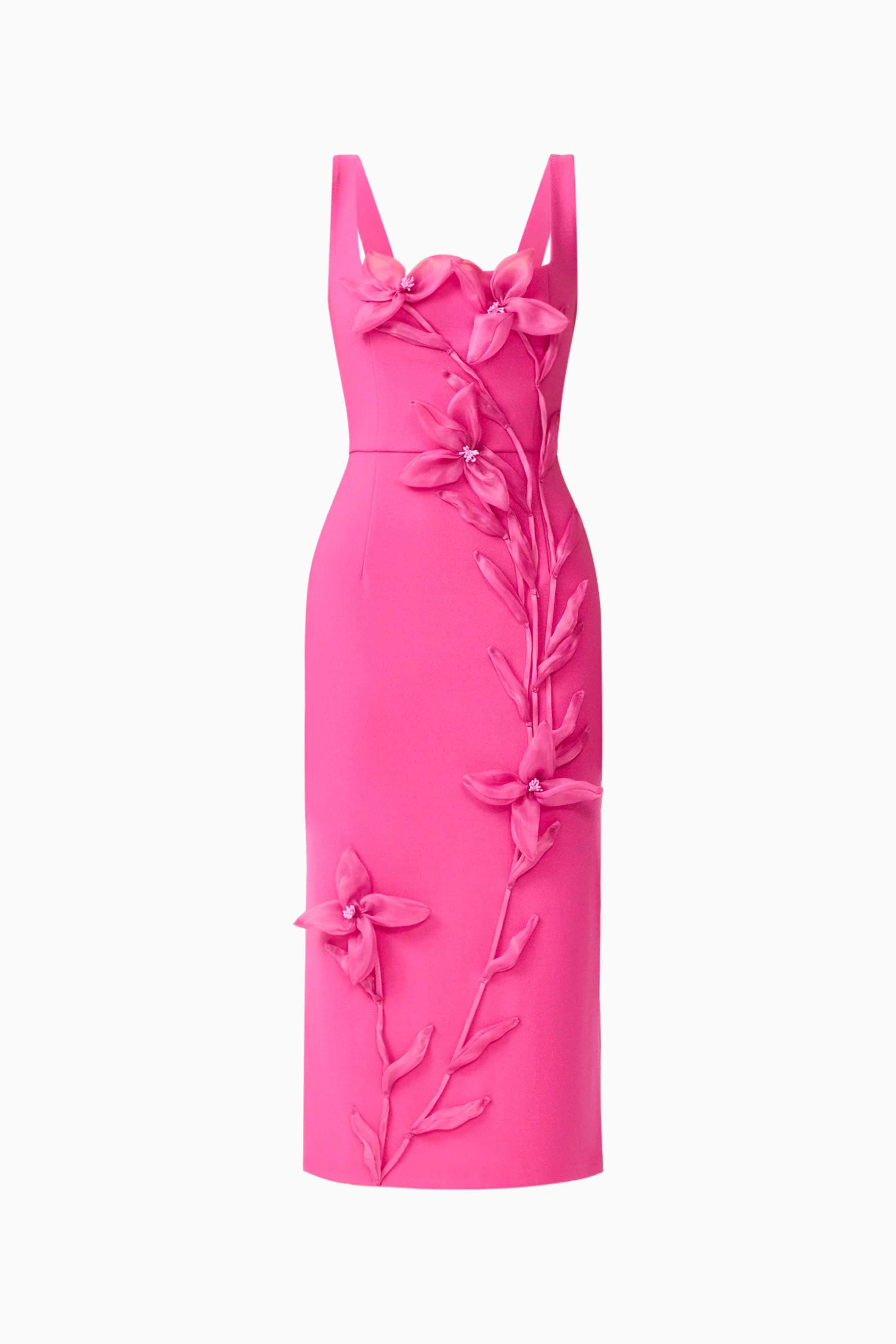 Ilaria Floral Midi Dress in Pink