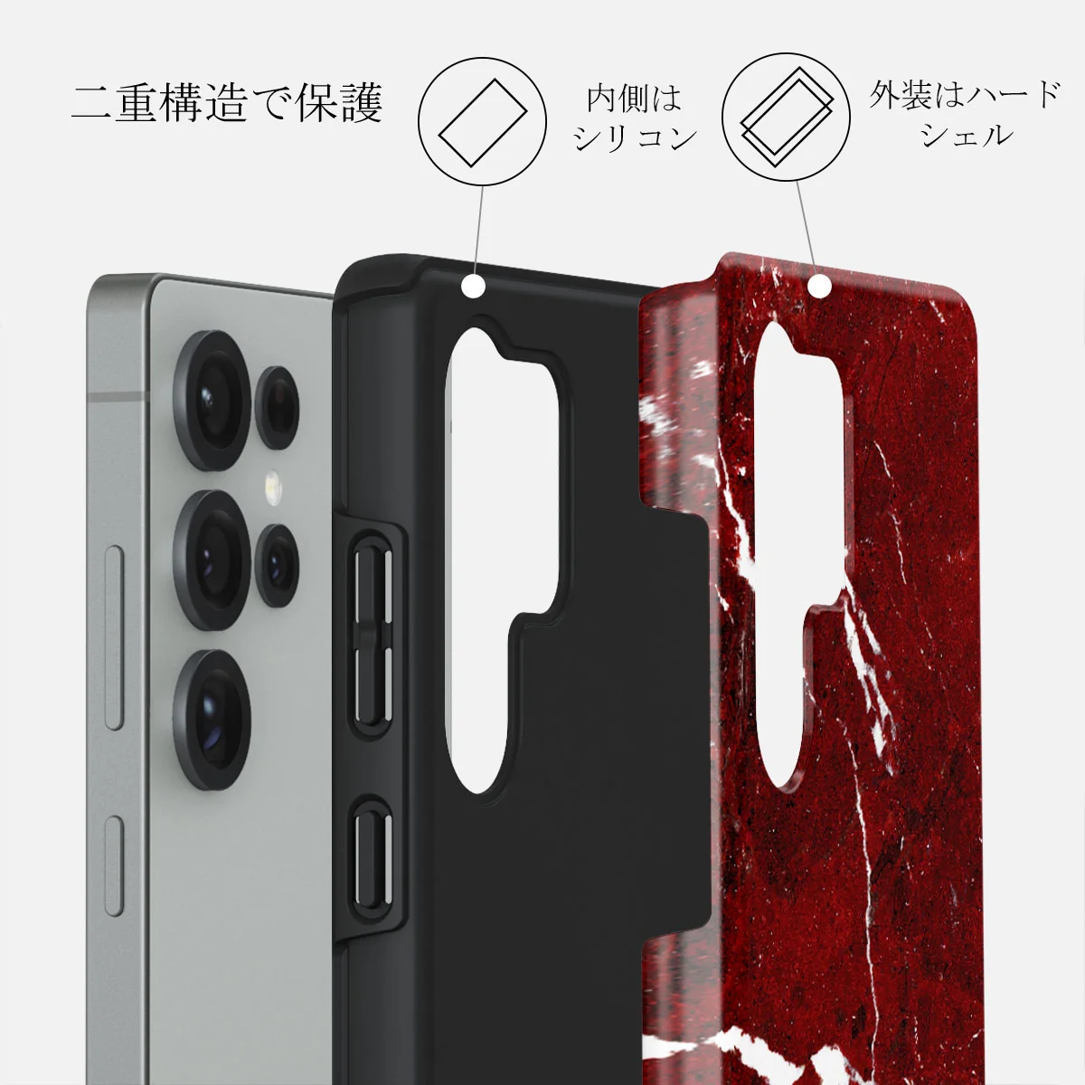 Iconic Red Ruby - Samsung Galaxy S25 Ultra ケース