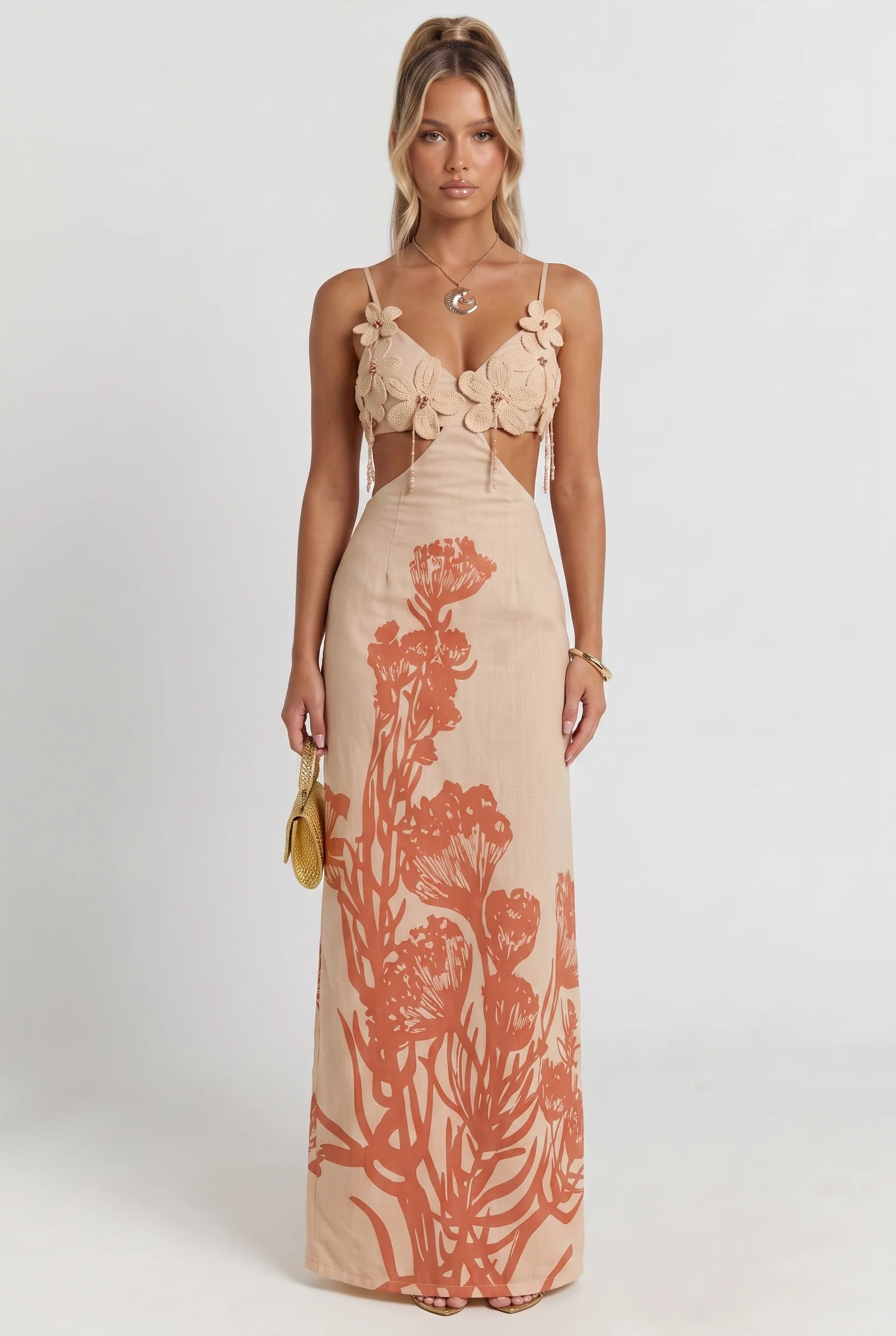 Terracotta Sunset Maxi Dress
