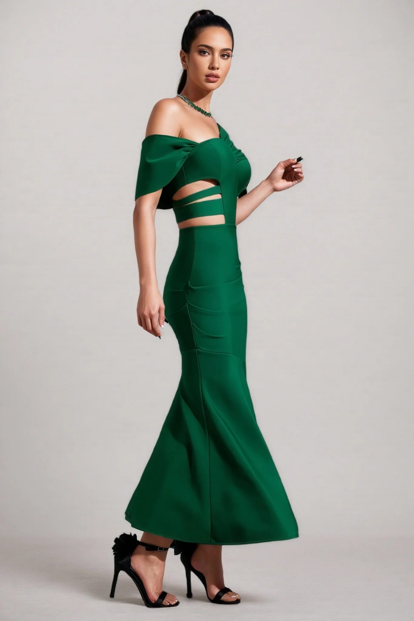 Turey Strapless Cut Out Maxi Dress