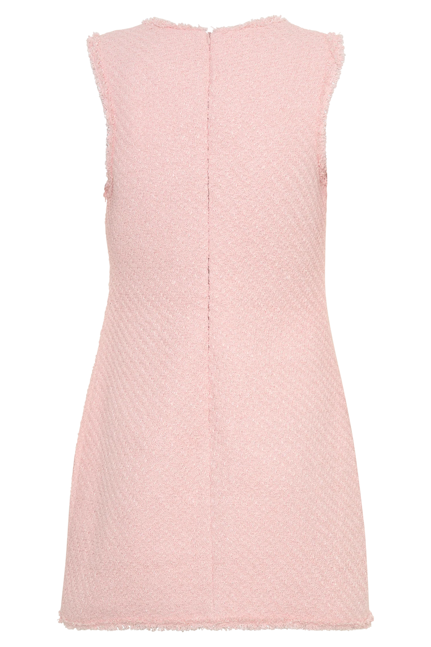 Lea Tweed Sleeveless Mini Dress - Baby Pink