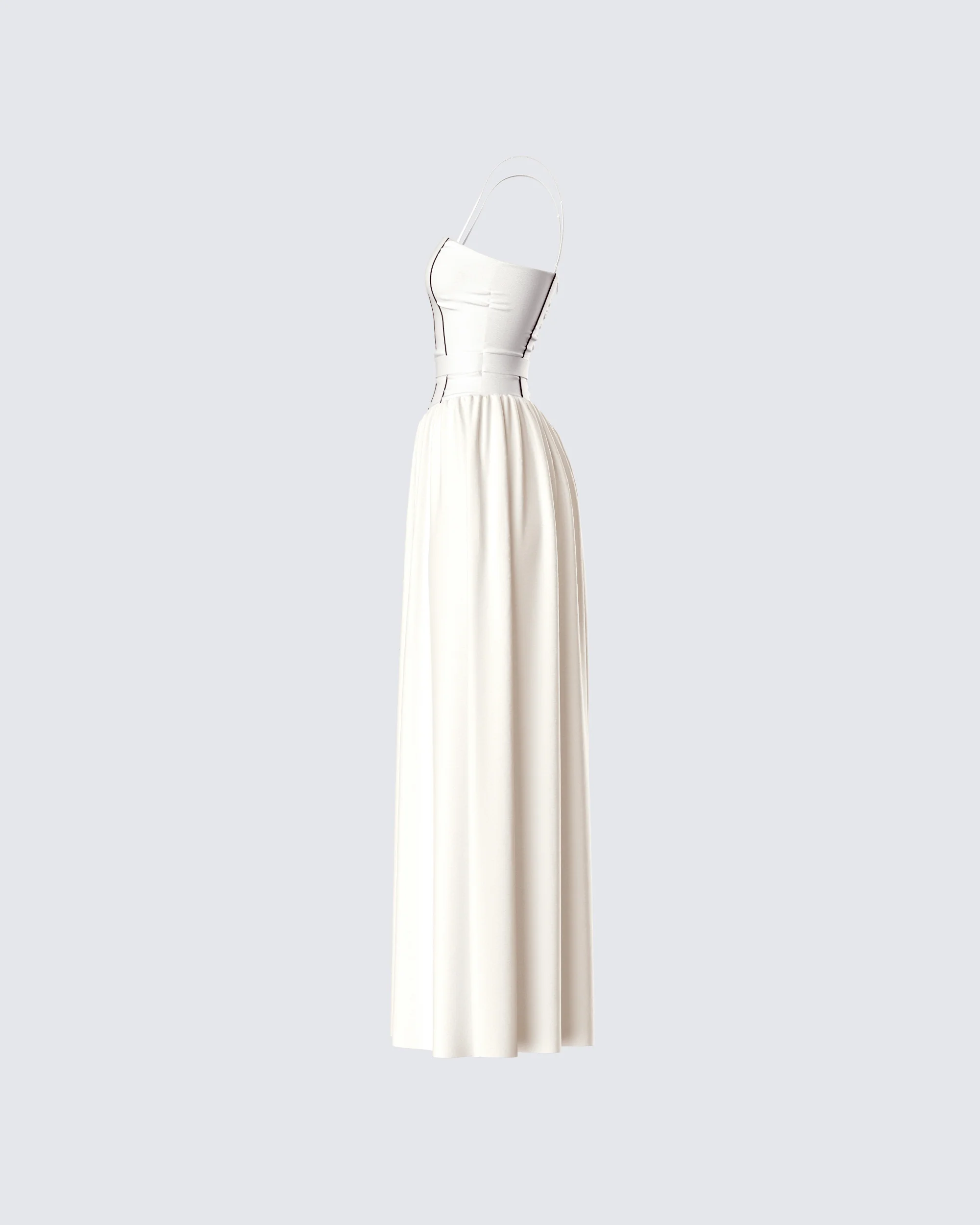 Nya Ivory Cotton Maxi Dress