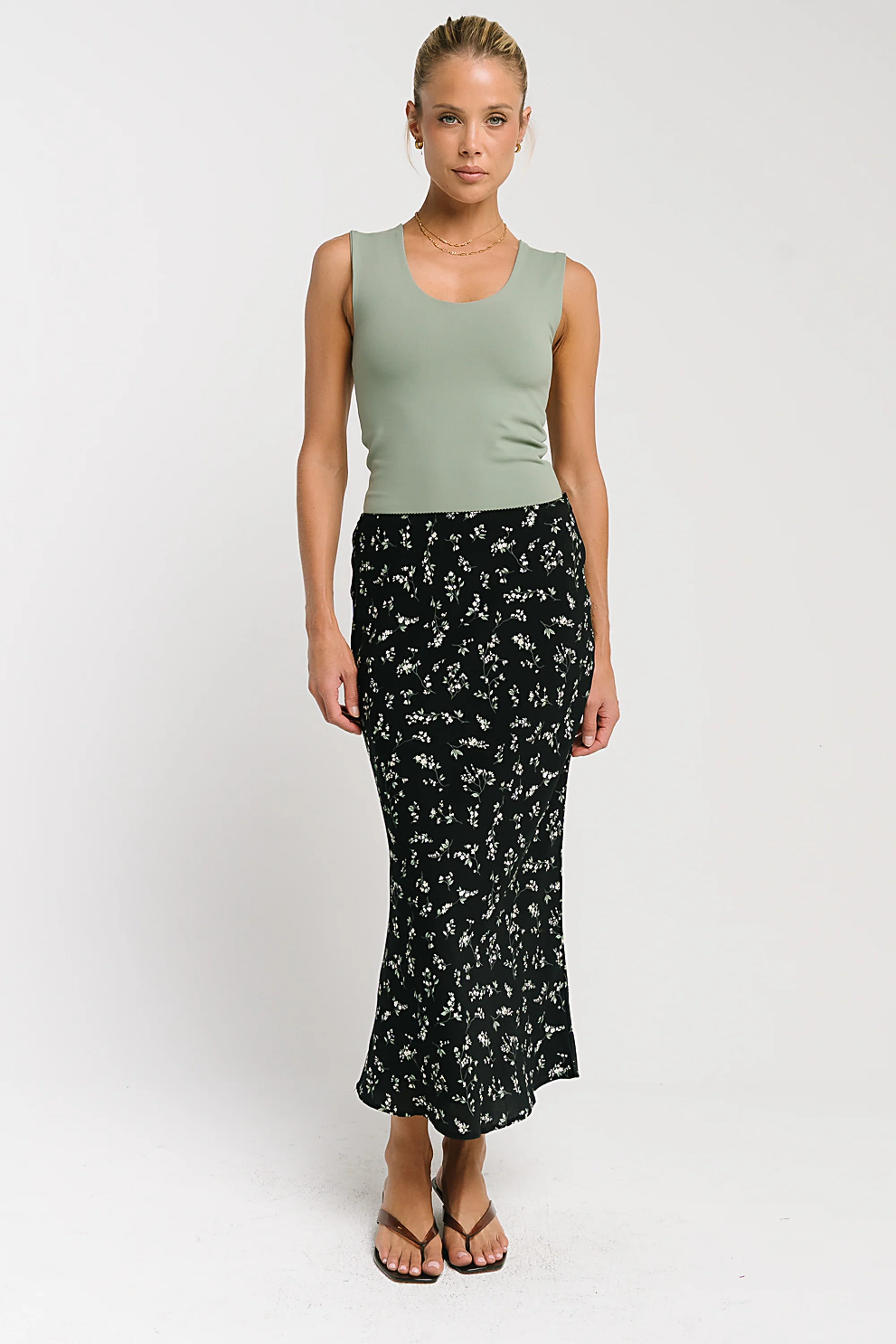 Sayla Tank Top in Sage