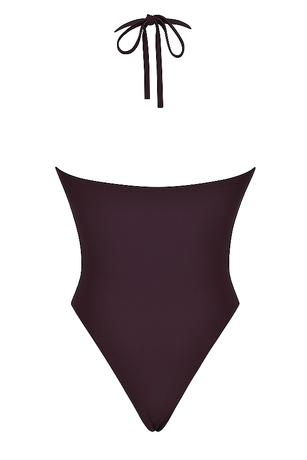 Cacao Gathered Swimsuit