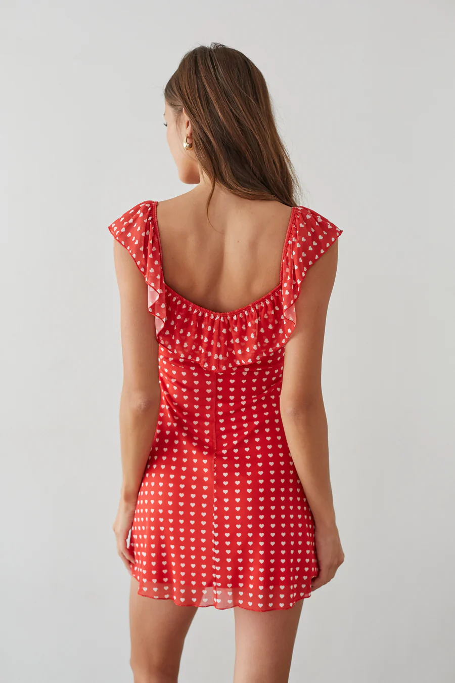 Enid Ruffle Heart Mini Dress
