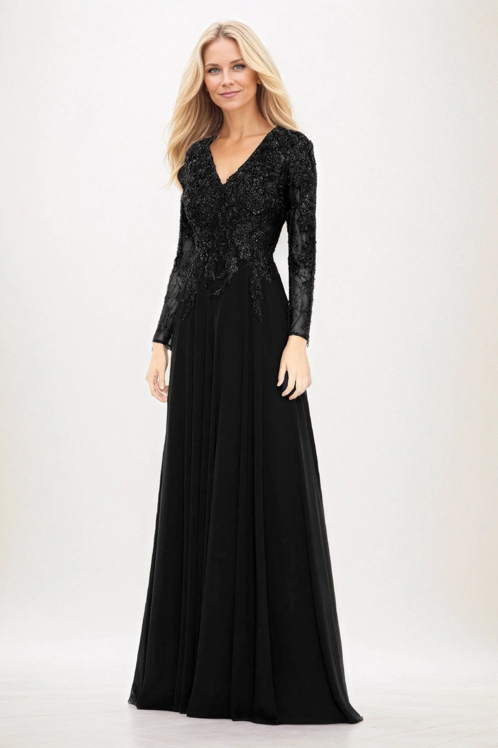 A-Line Maxi Chiffon Mother of the Bride Dresses CM0396