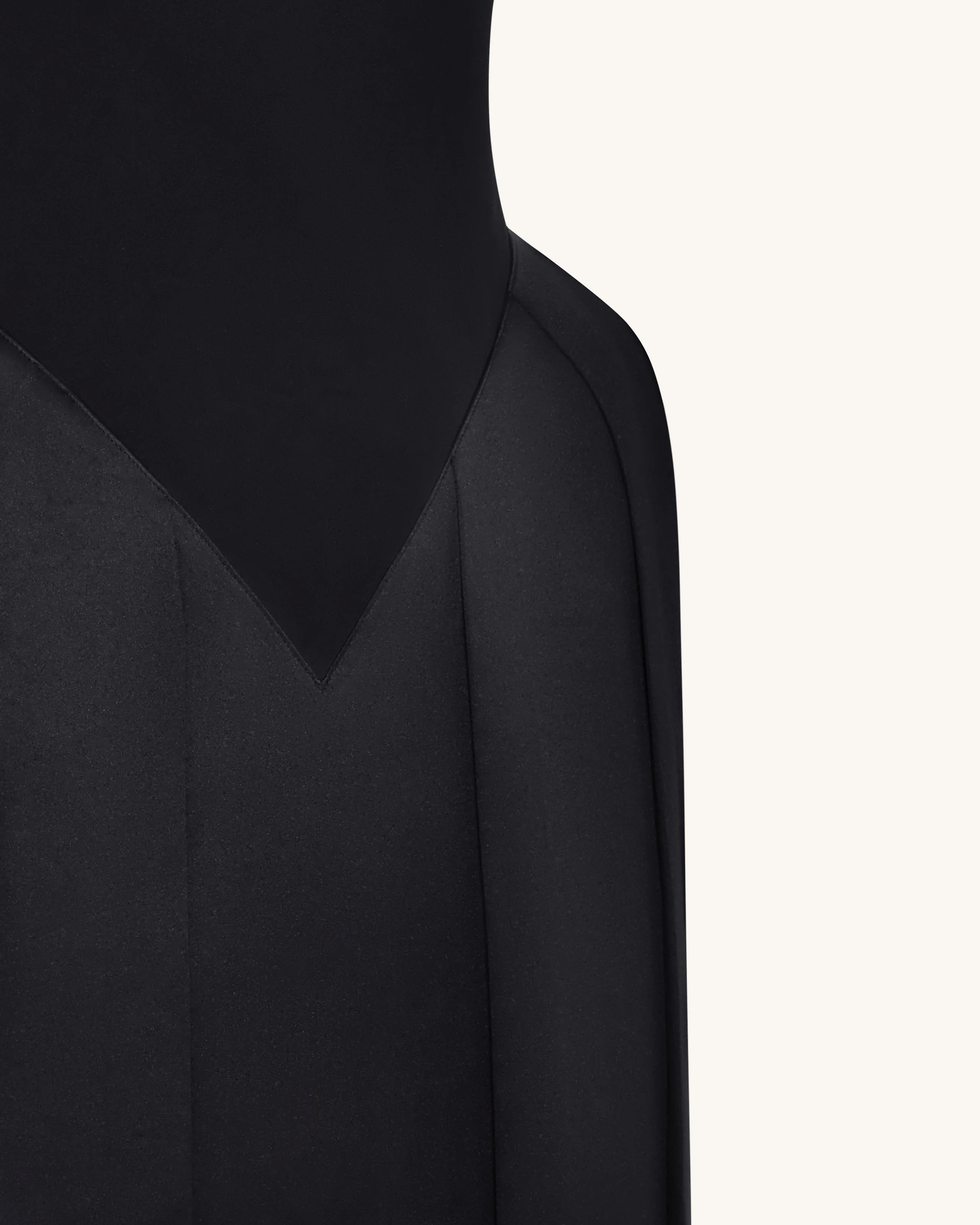 Square Neck Pannier Midi Dress - Black - FASHION NOB