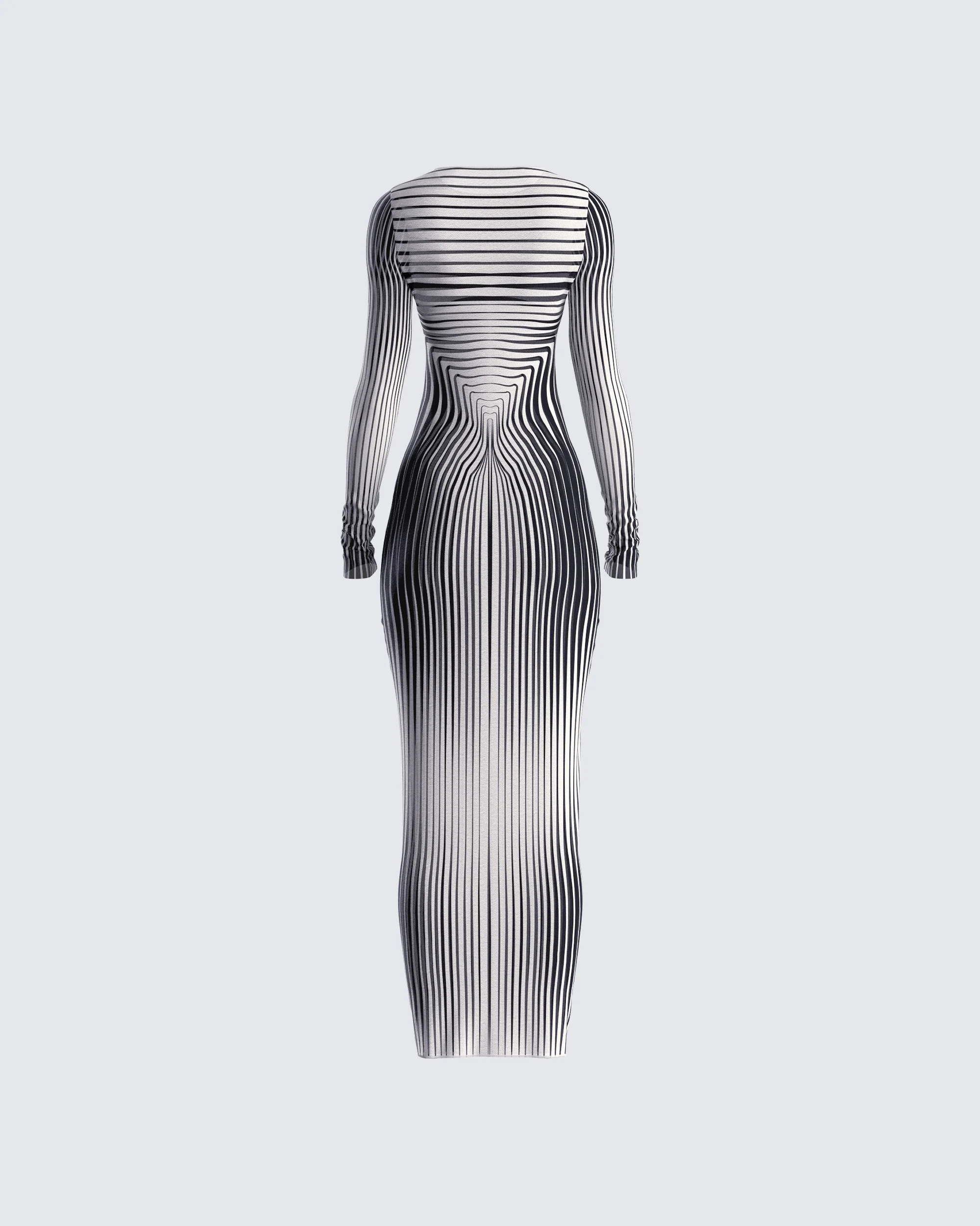 Amina Multi Illusion Print Dress