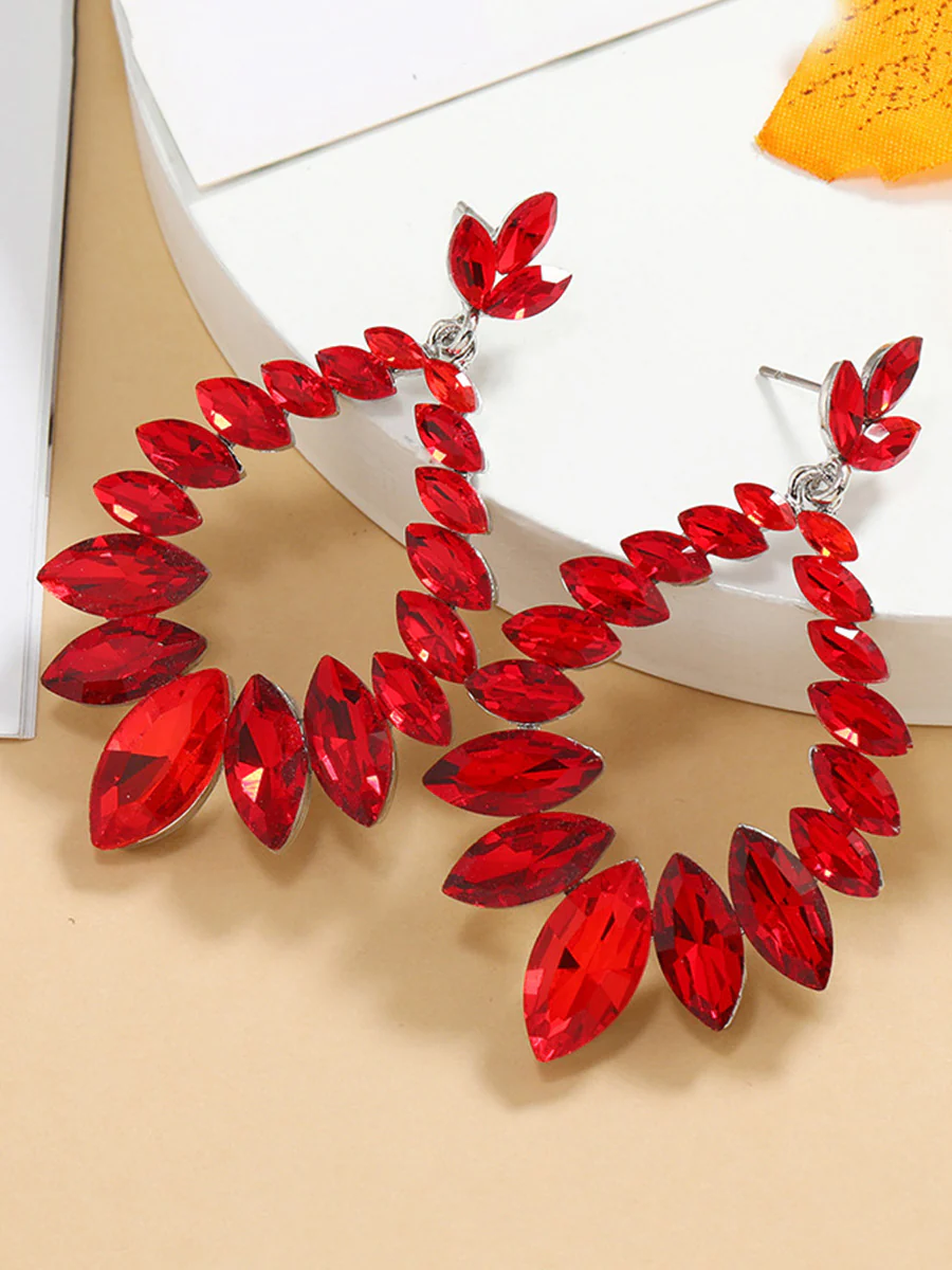 Geometric Rhine Stones Earrings Accessories