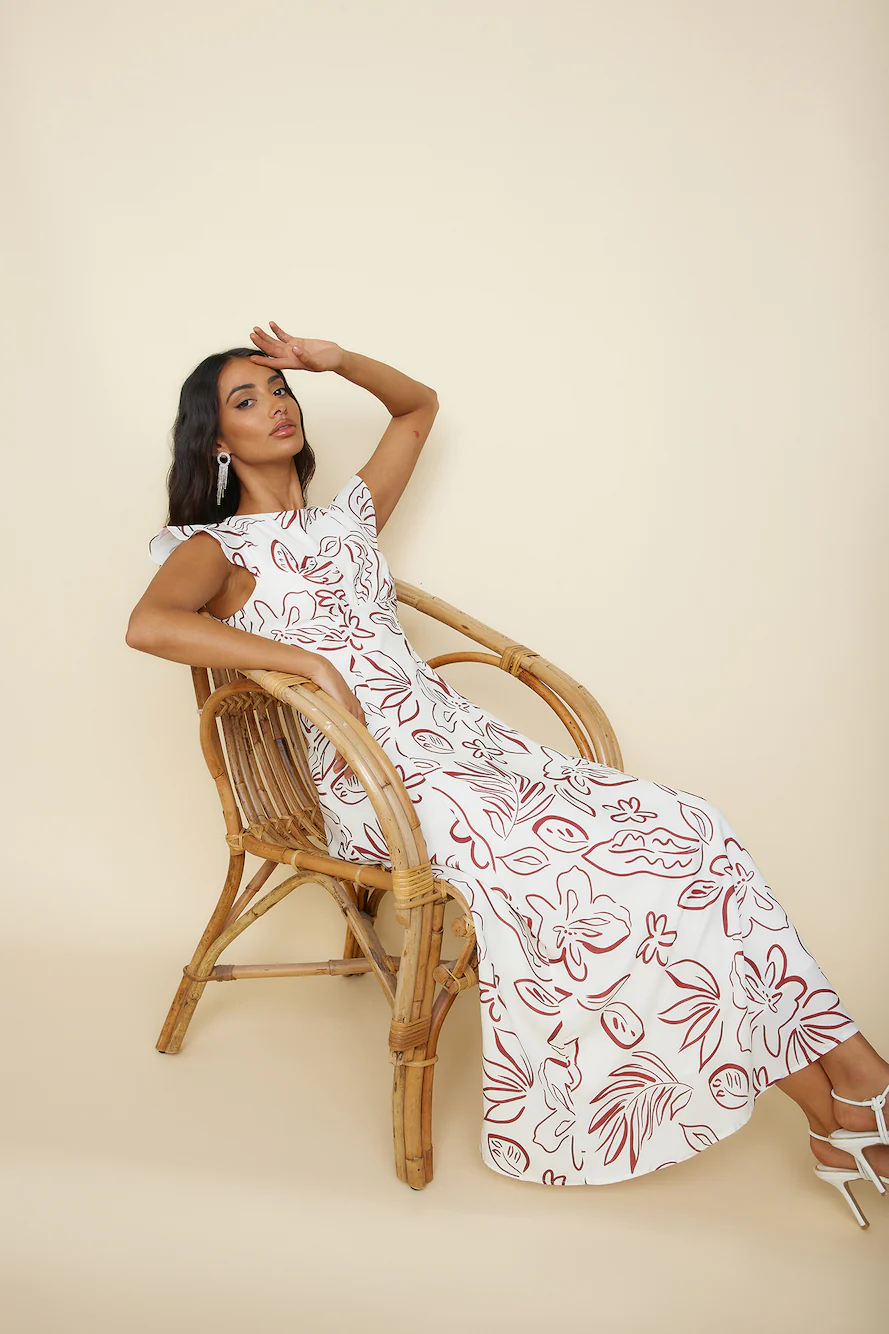 Star of Destiny Maxi Dress White