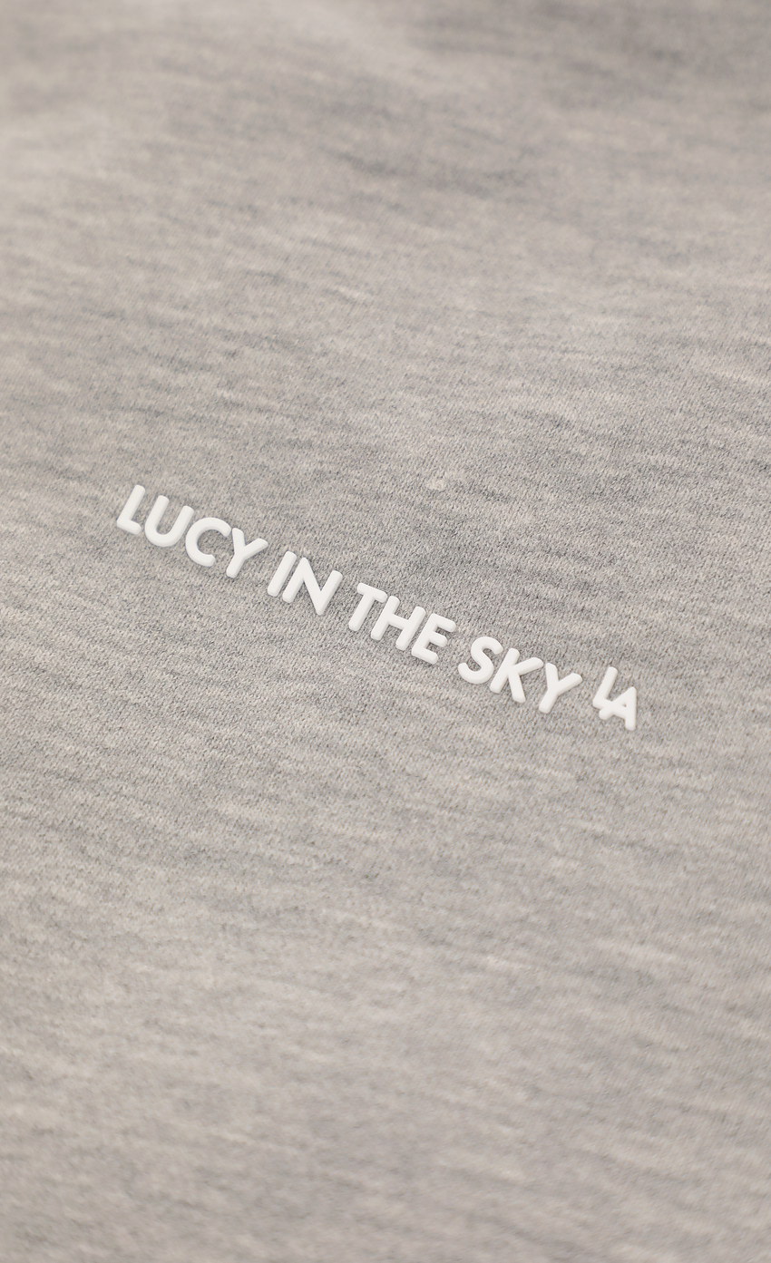Fleece Straight Sweatpants in Grey