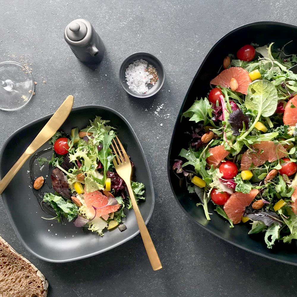 Vogeelle Large Salad Bowl - Black