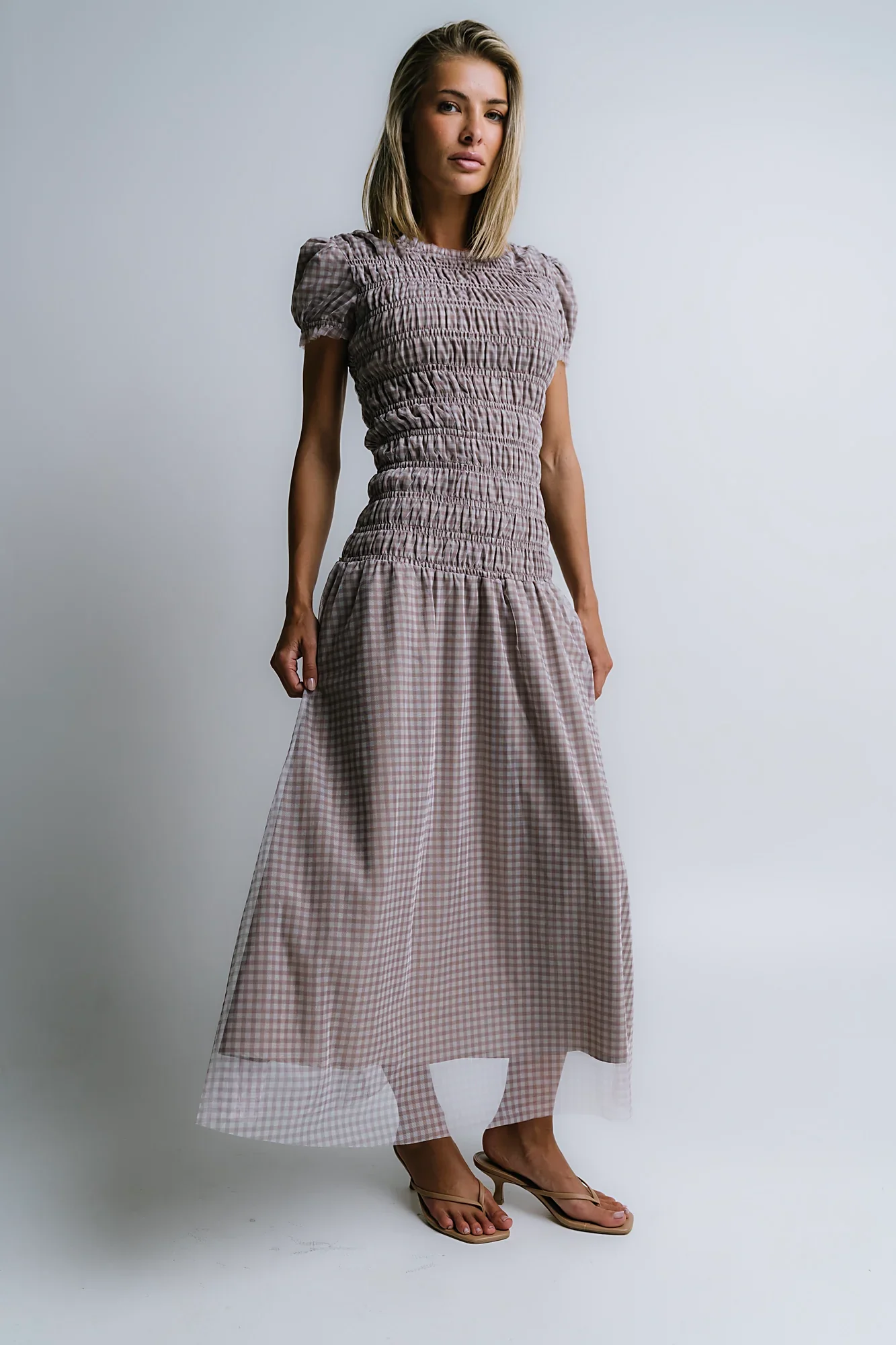 Daisy Gingham Maxi Dress