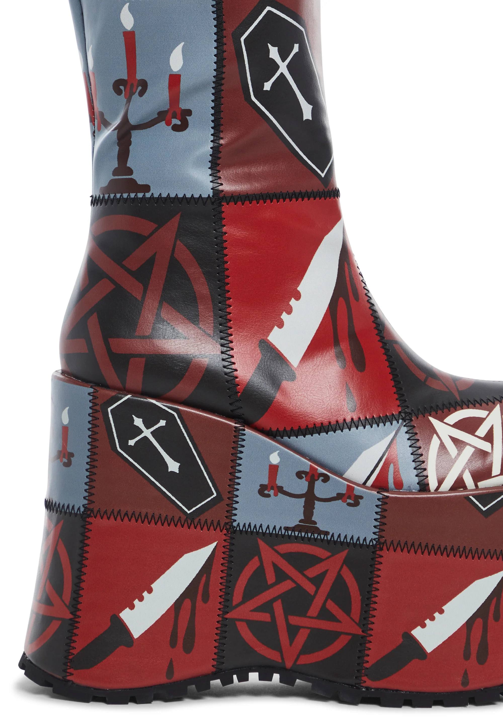 Exercise Caution Platform Boots