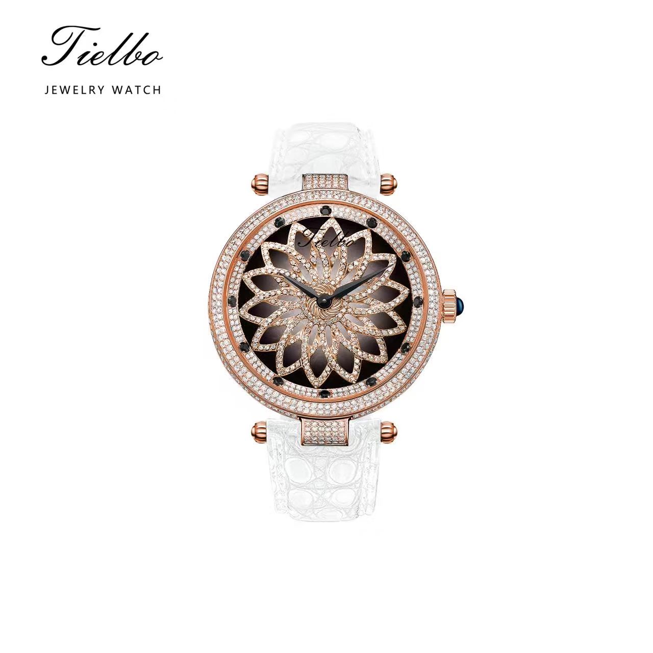 Bloom Watch – Rotating Dial, Iced-Out, 42mm T127L