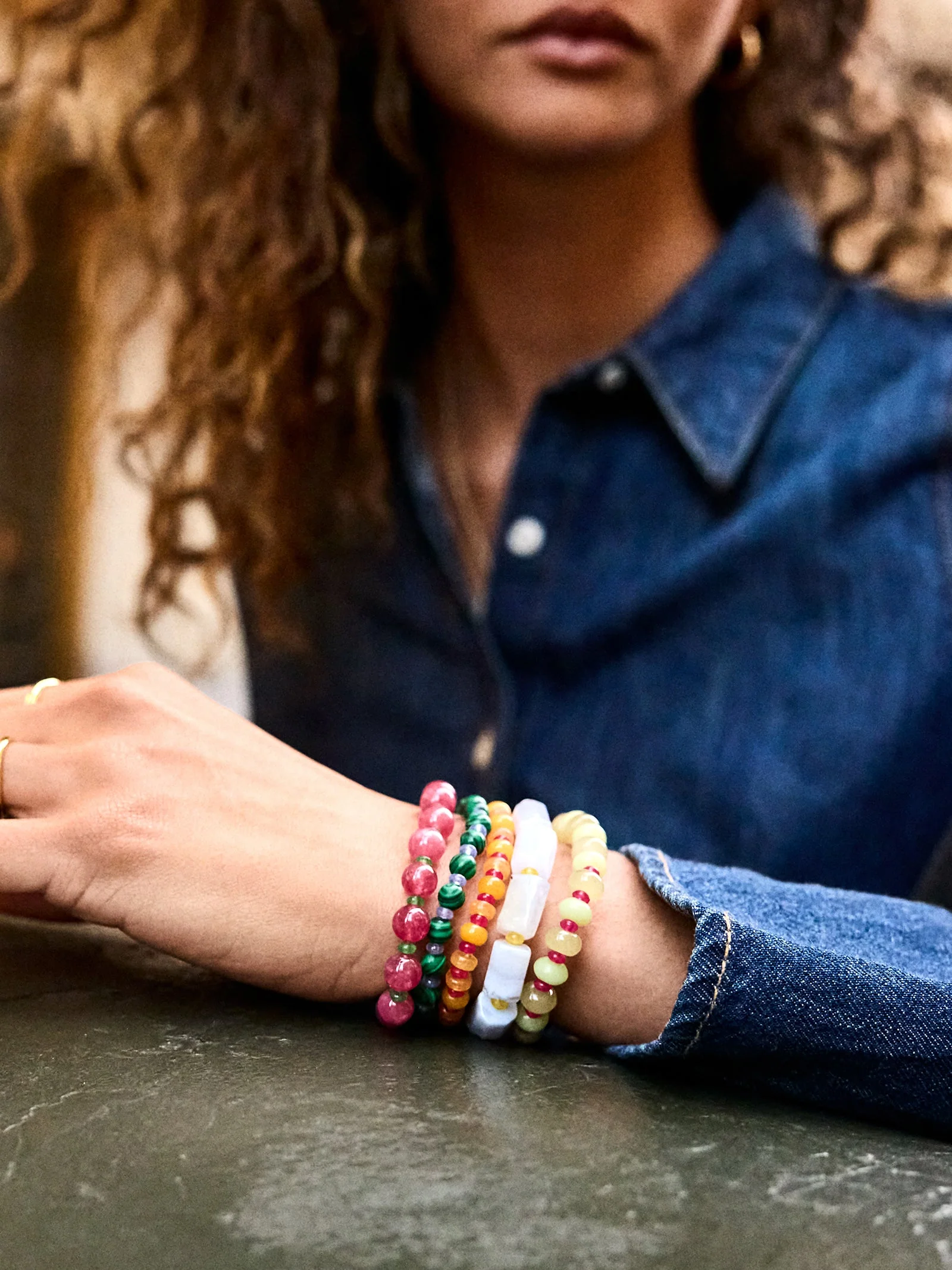 Darcy Semi-Precious Beaded Bracelet Set - Vibrant Multi