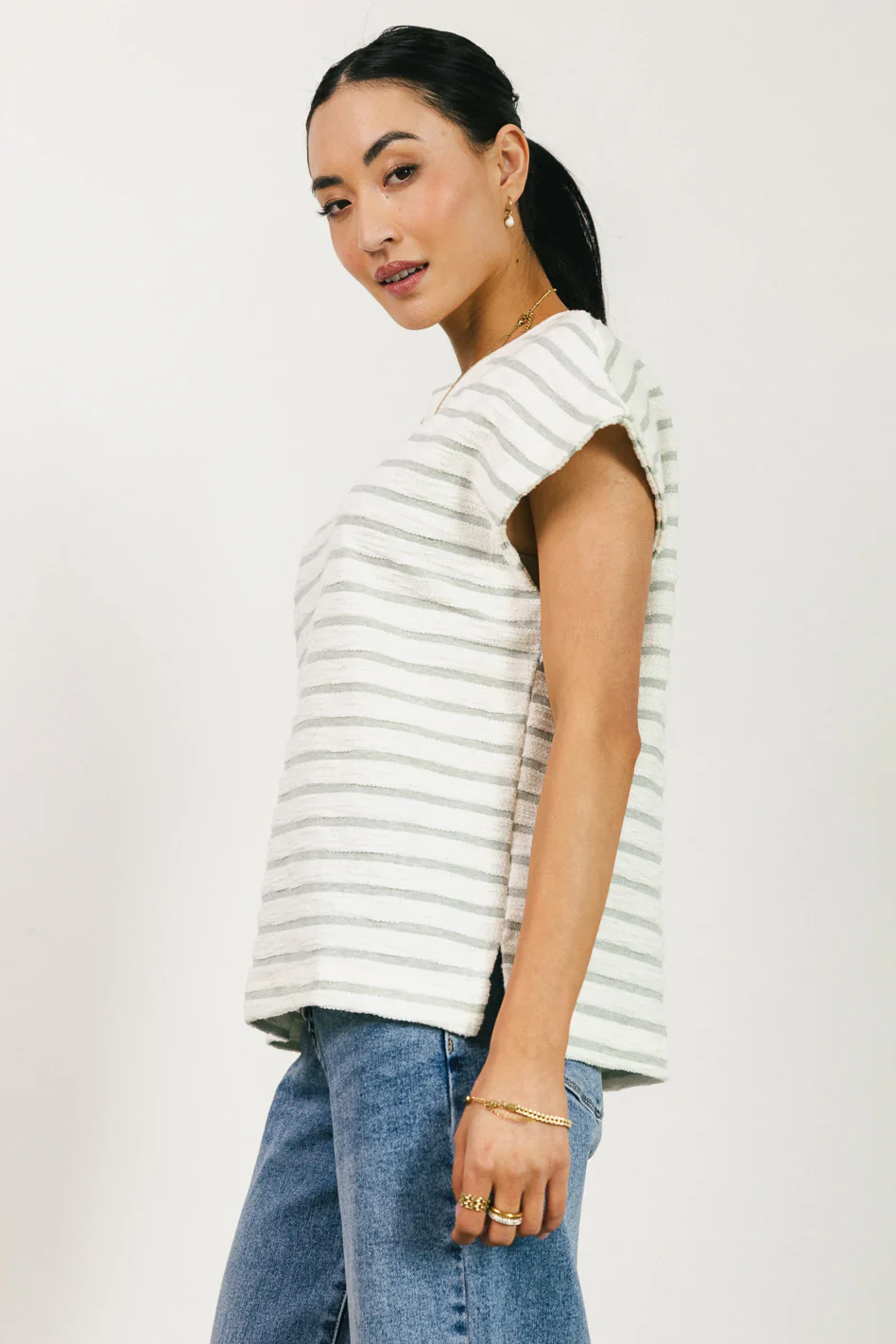 Kaycie Muscle Tee in Grey