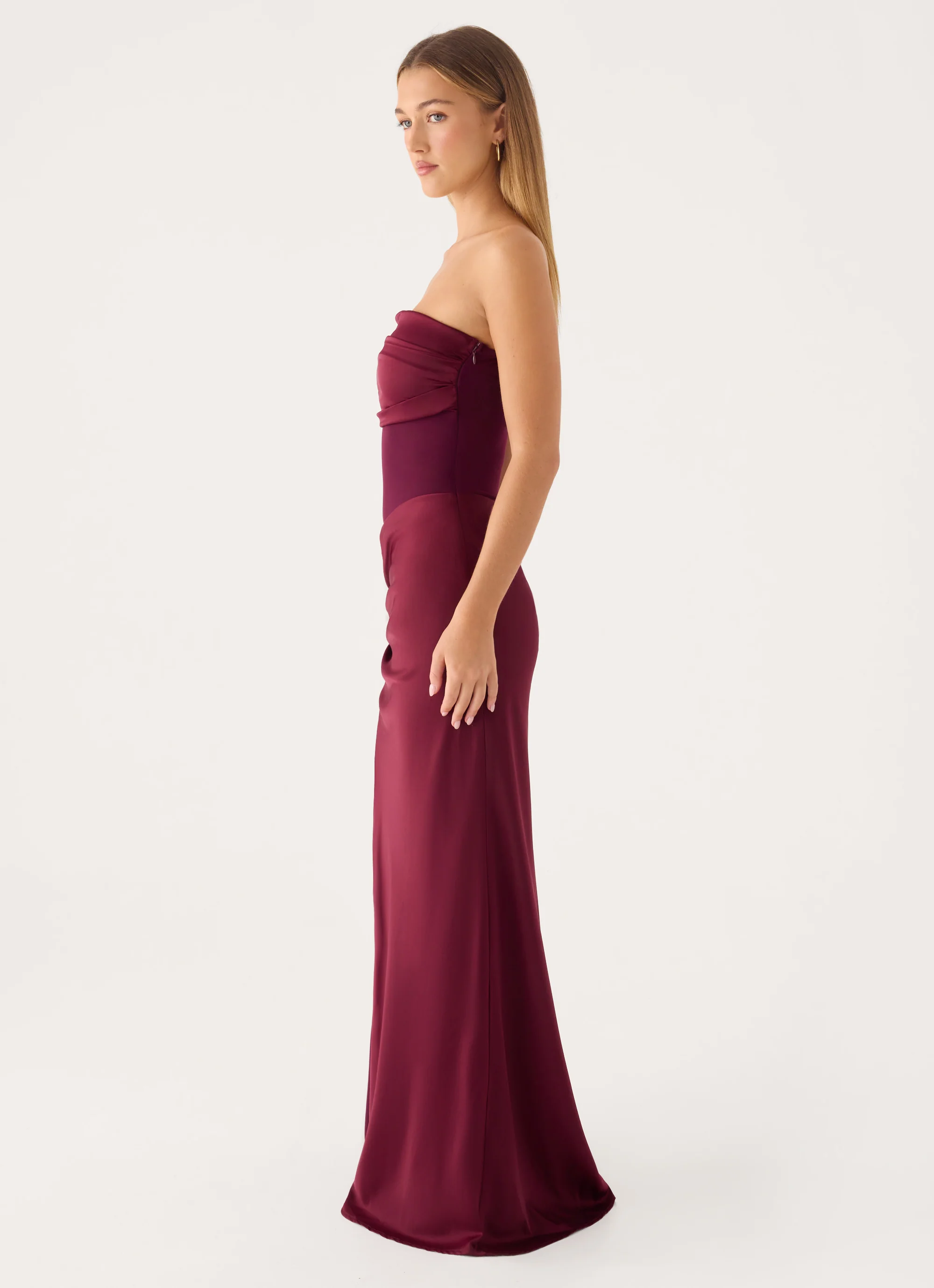 Charmaine Maxi Dress - Deep Maroon - luluinthesky