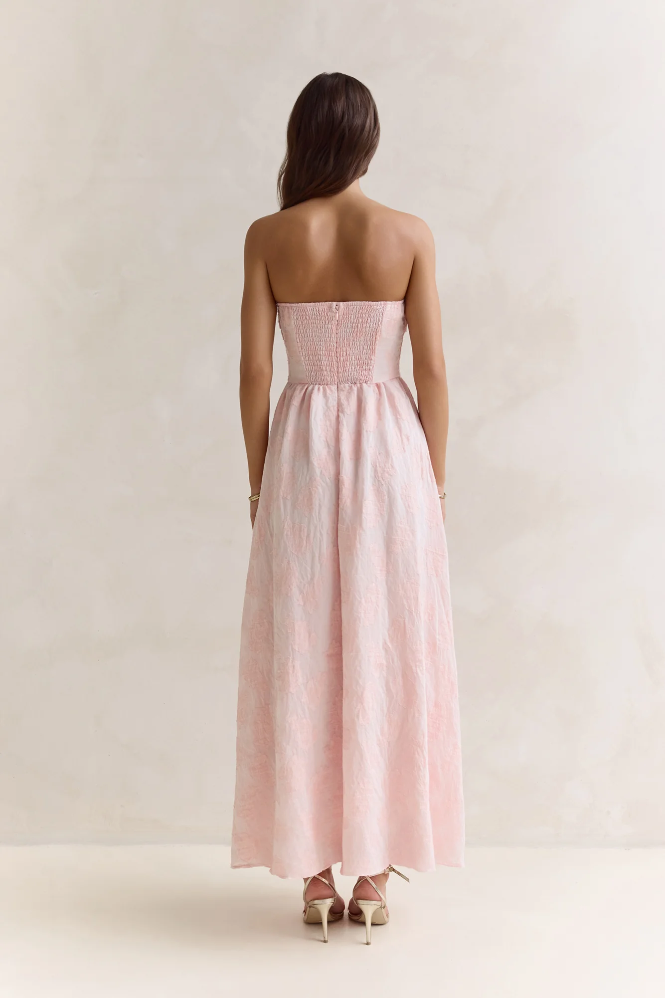 Wishes Deep Within Strapless Maxi Dress Pink