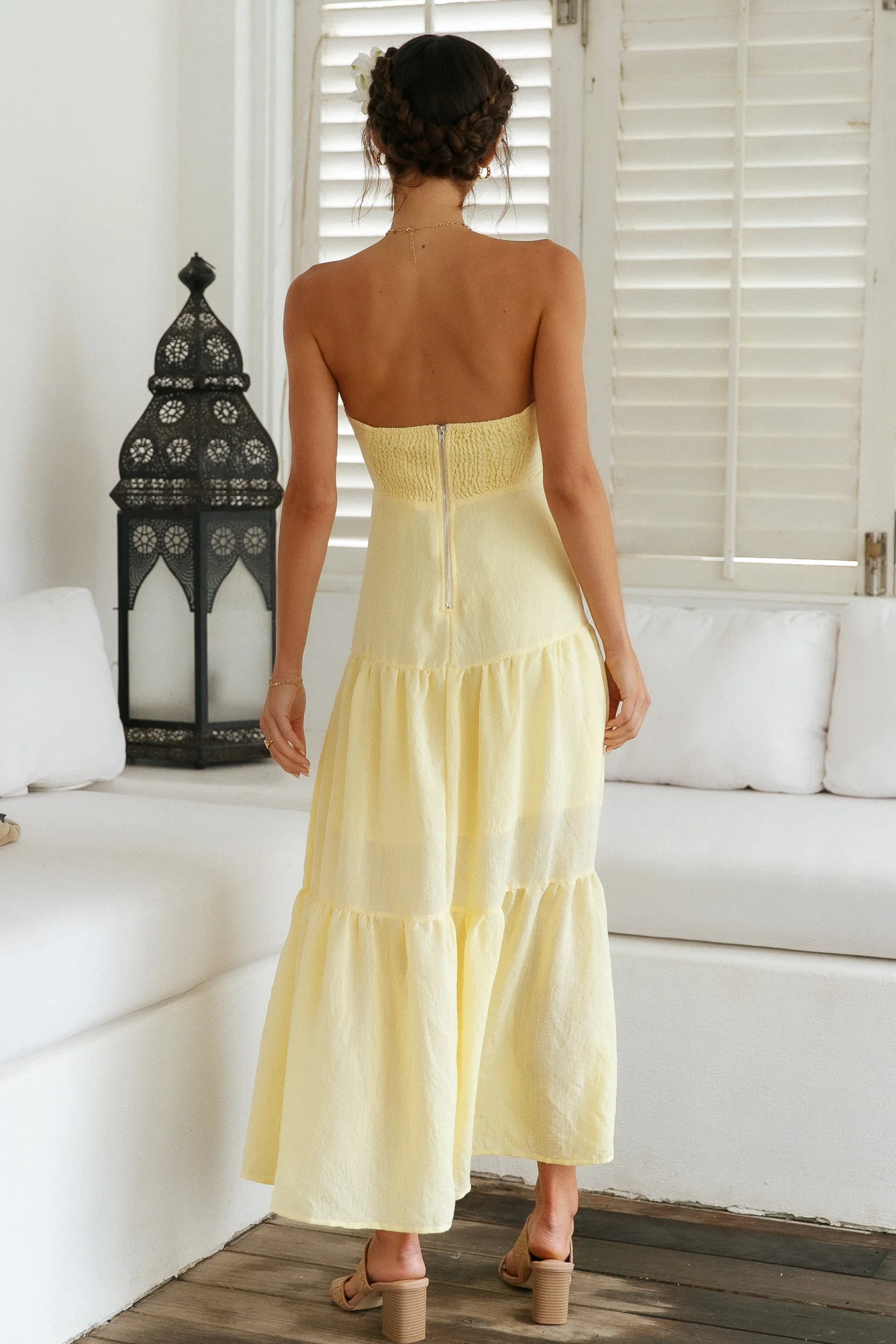 Free Falling Maxi Dress Yellow - luluinthesky