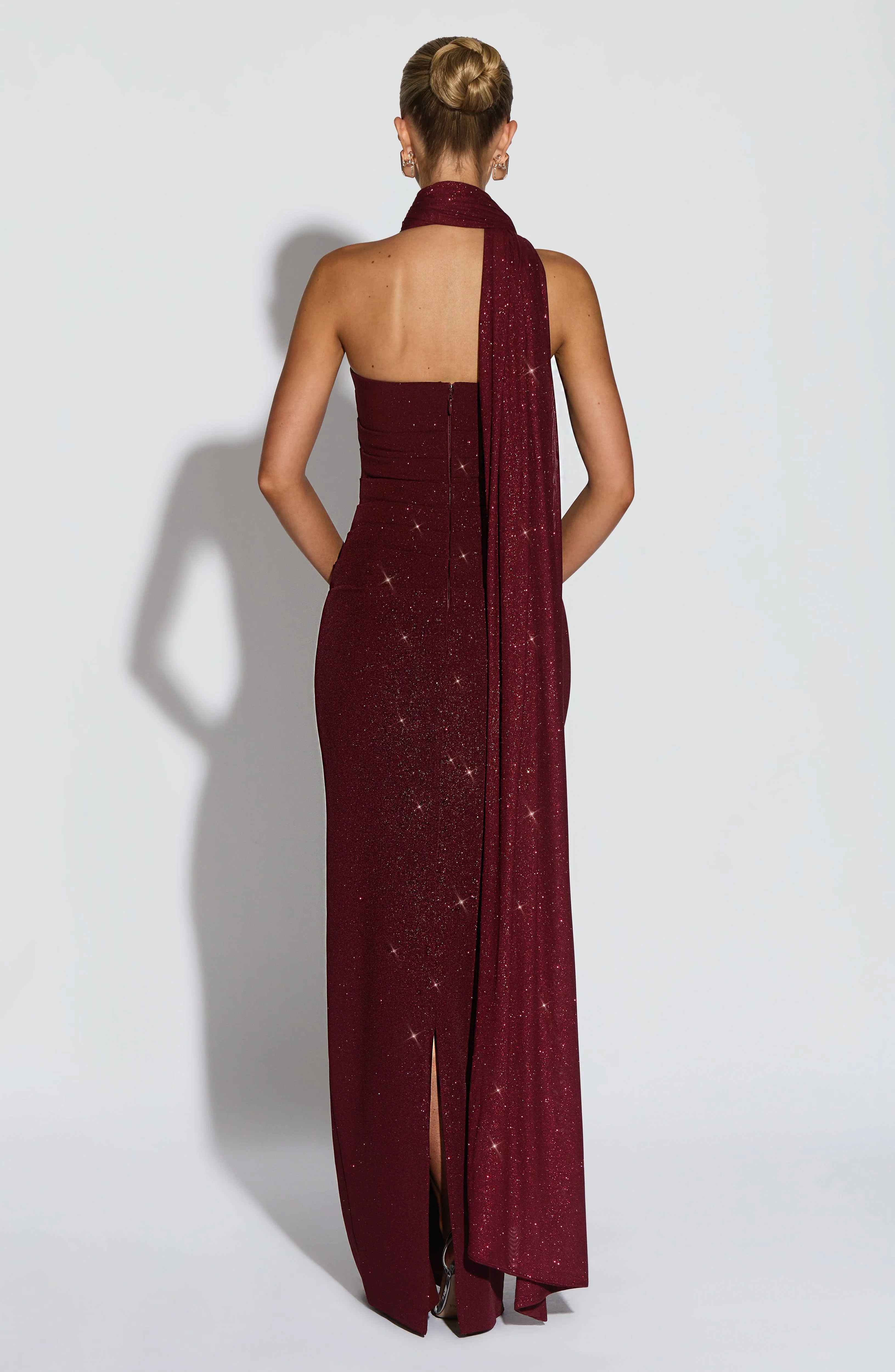 Pandra Maxi Dress - Wine Sparkle