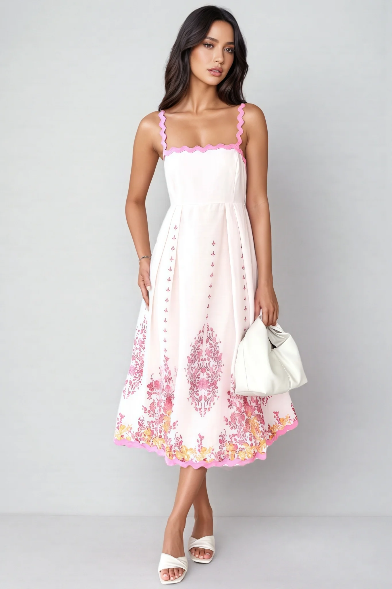 Nyssa Wave Skirt Halter Maxi Dress