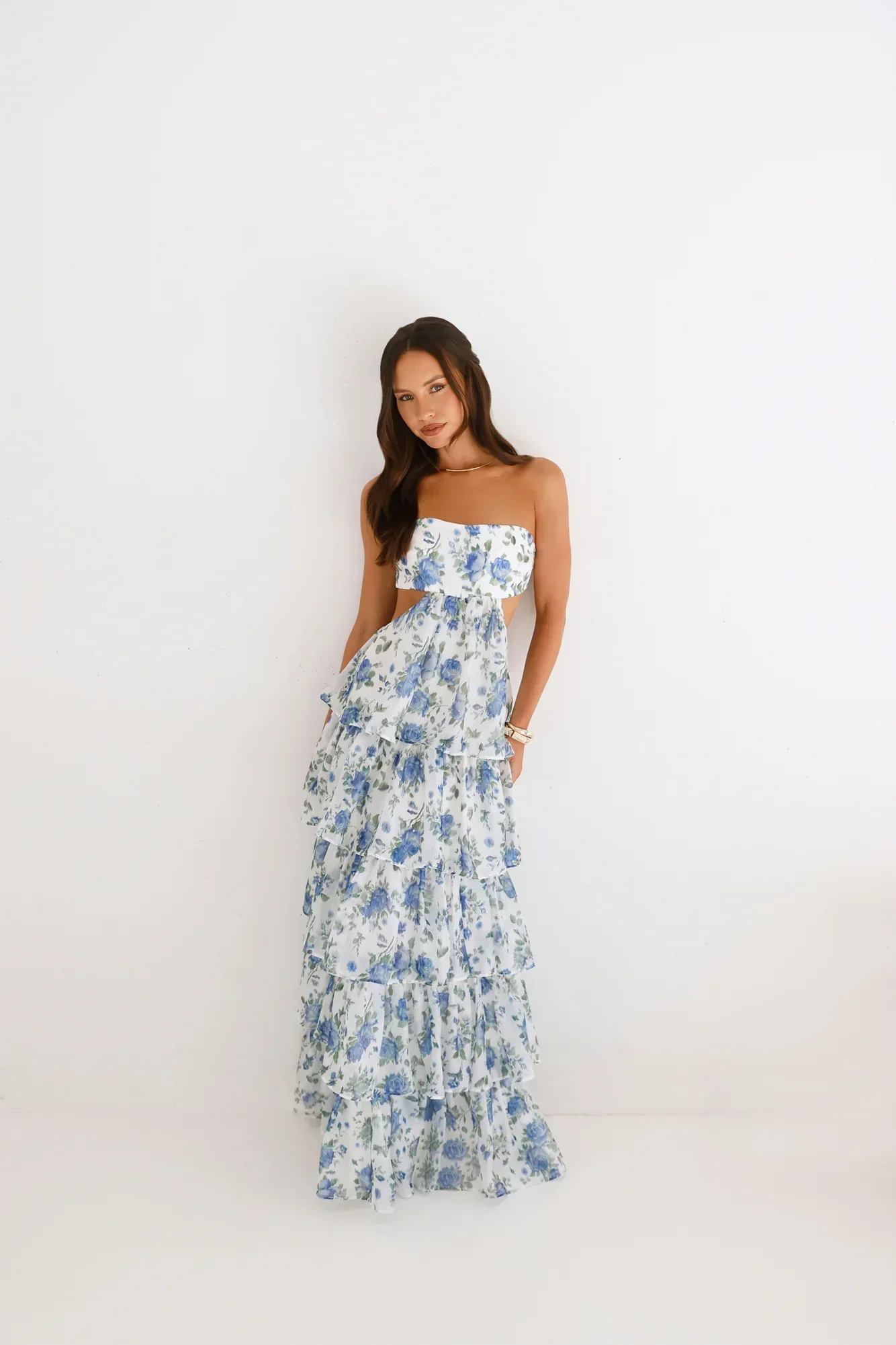 Bloom Spell Strapless Maxi Dress