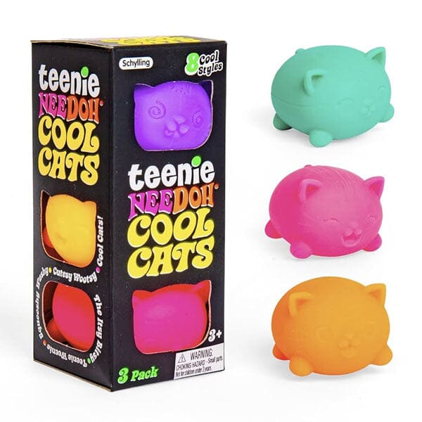 Nee Doh® Cool Cats Squishy Fidget Stress Ball Toys (3pk) Colors Ship Assorted