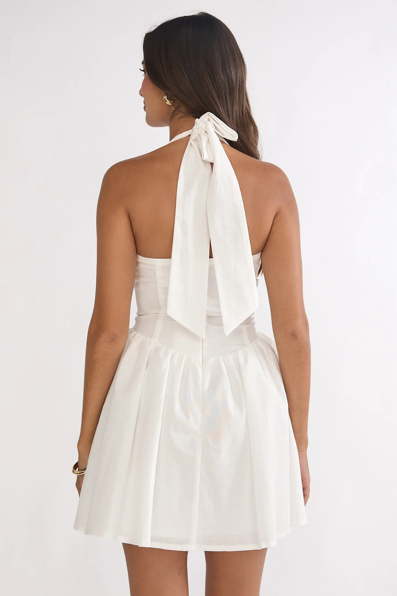El Corazon Halterneck Mini Dress White