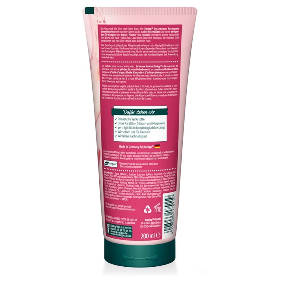Kneipp Pielęgnacja pod prysznicem Balsam pod prysznic Róża Delikatna Pielęgnacja Rozpieszczająca