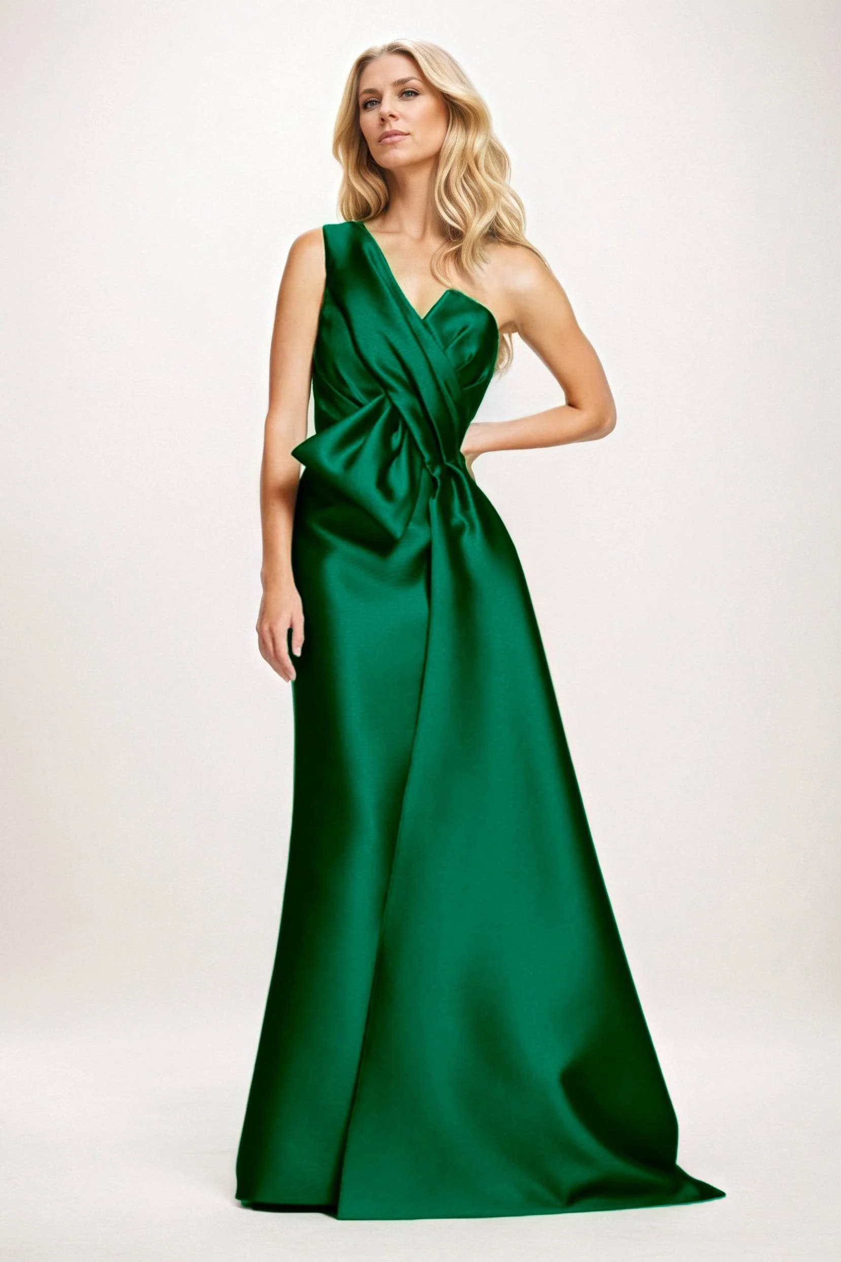 Sheath-Column Maxi Satin Mother of the Bride Dresses CM0410