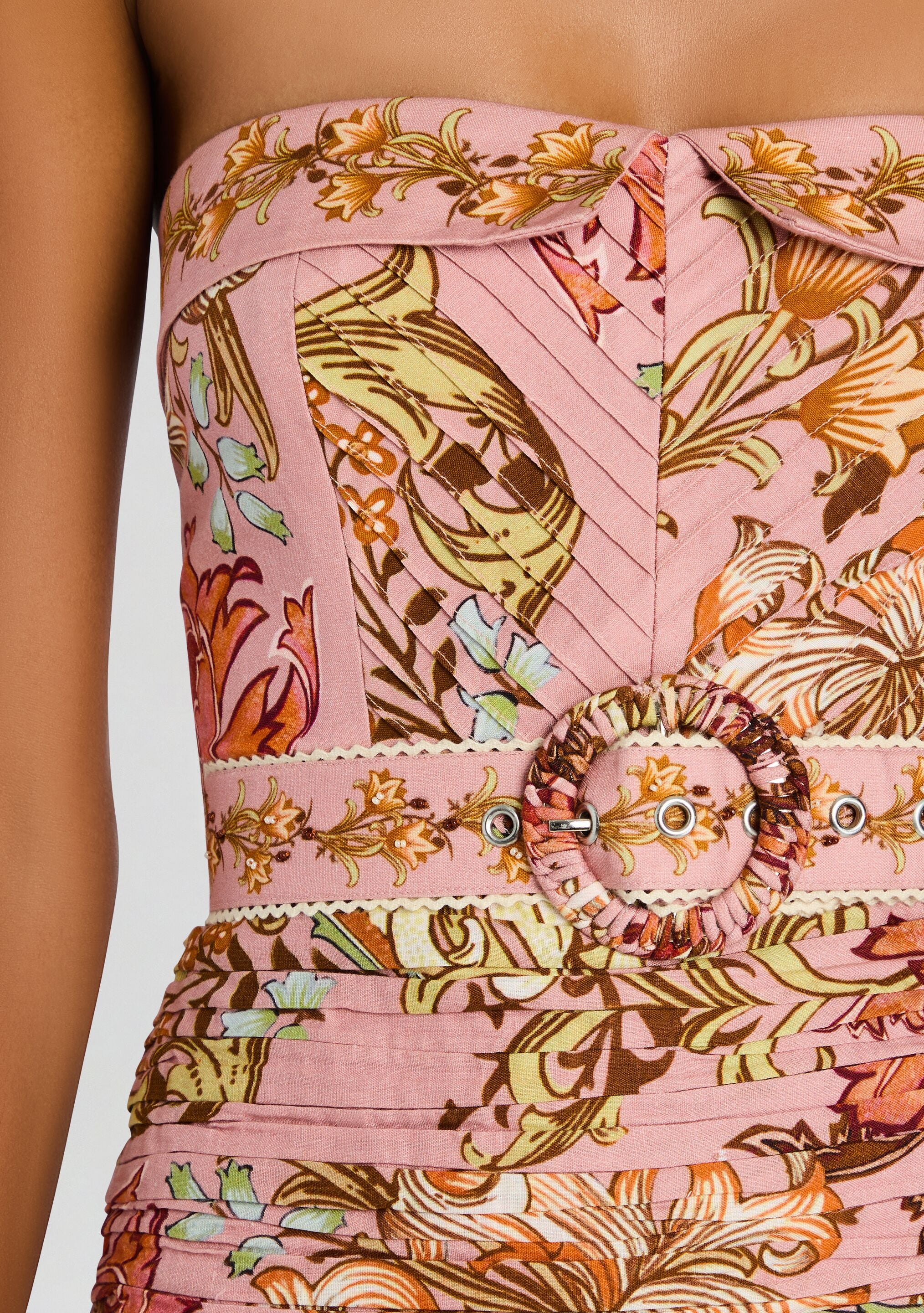 Short Dress with Belt Buckle