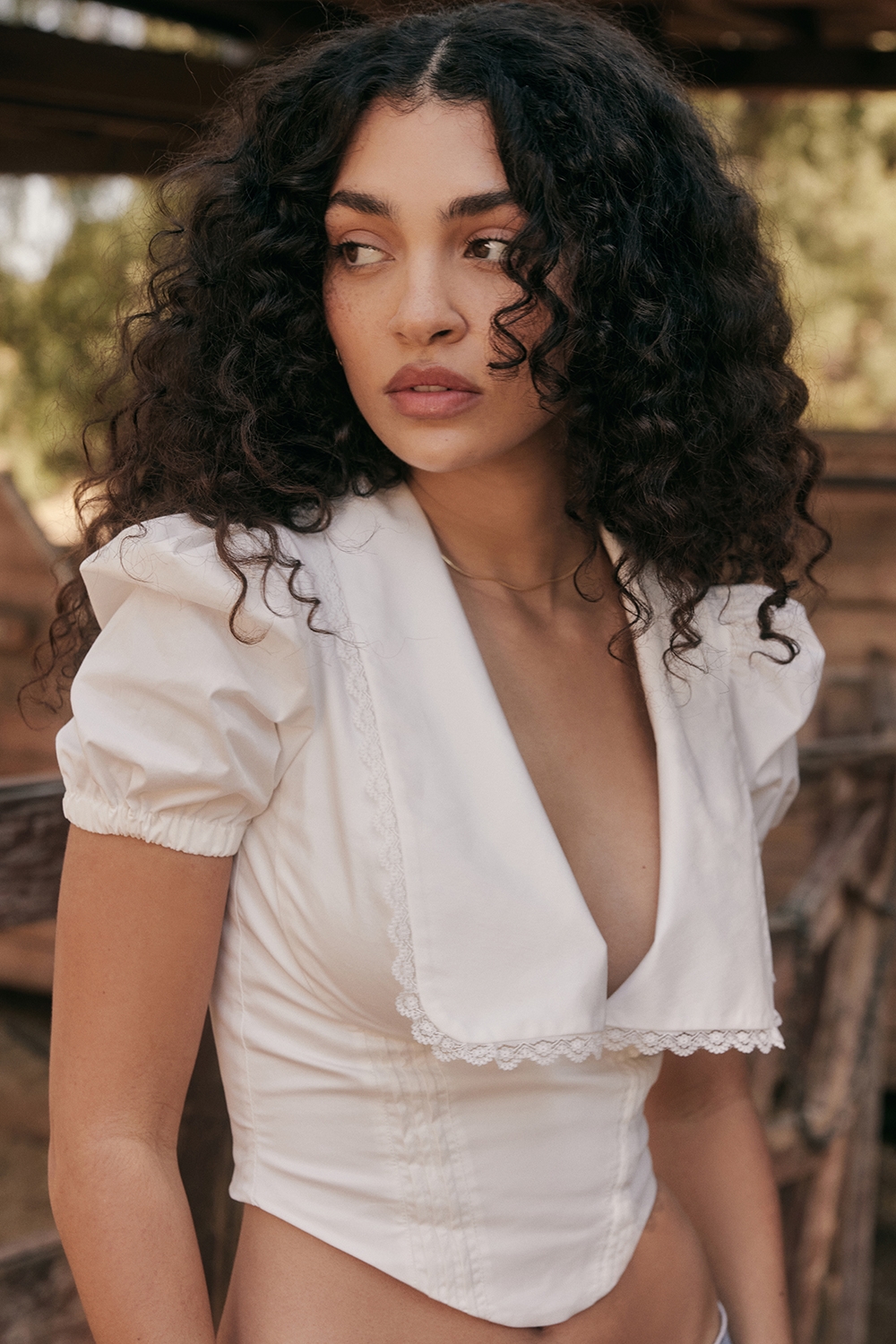 white pin tuck top