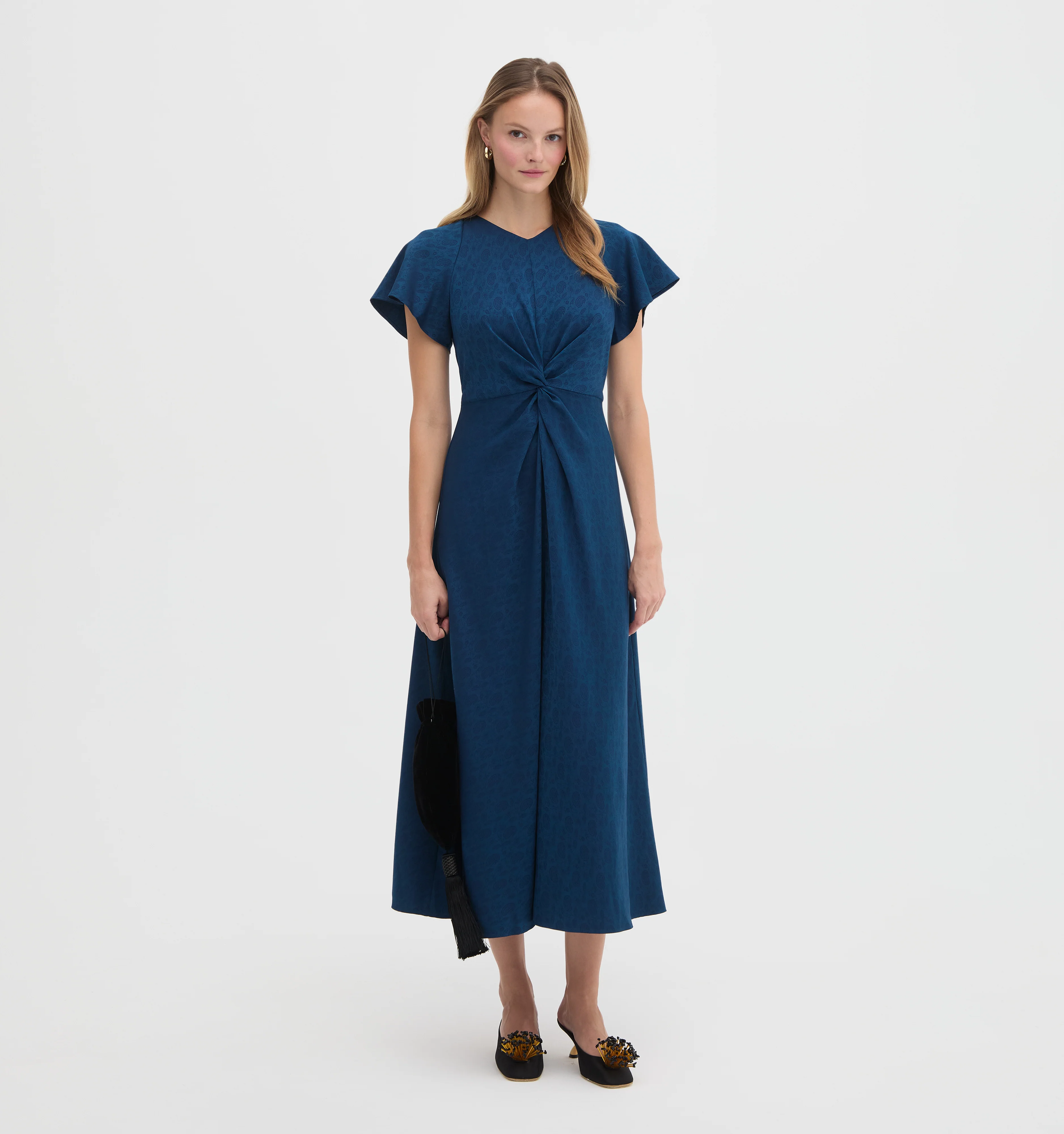 The Opal Dress - Peacock Paisley Vines