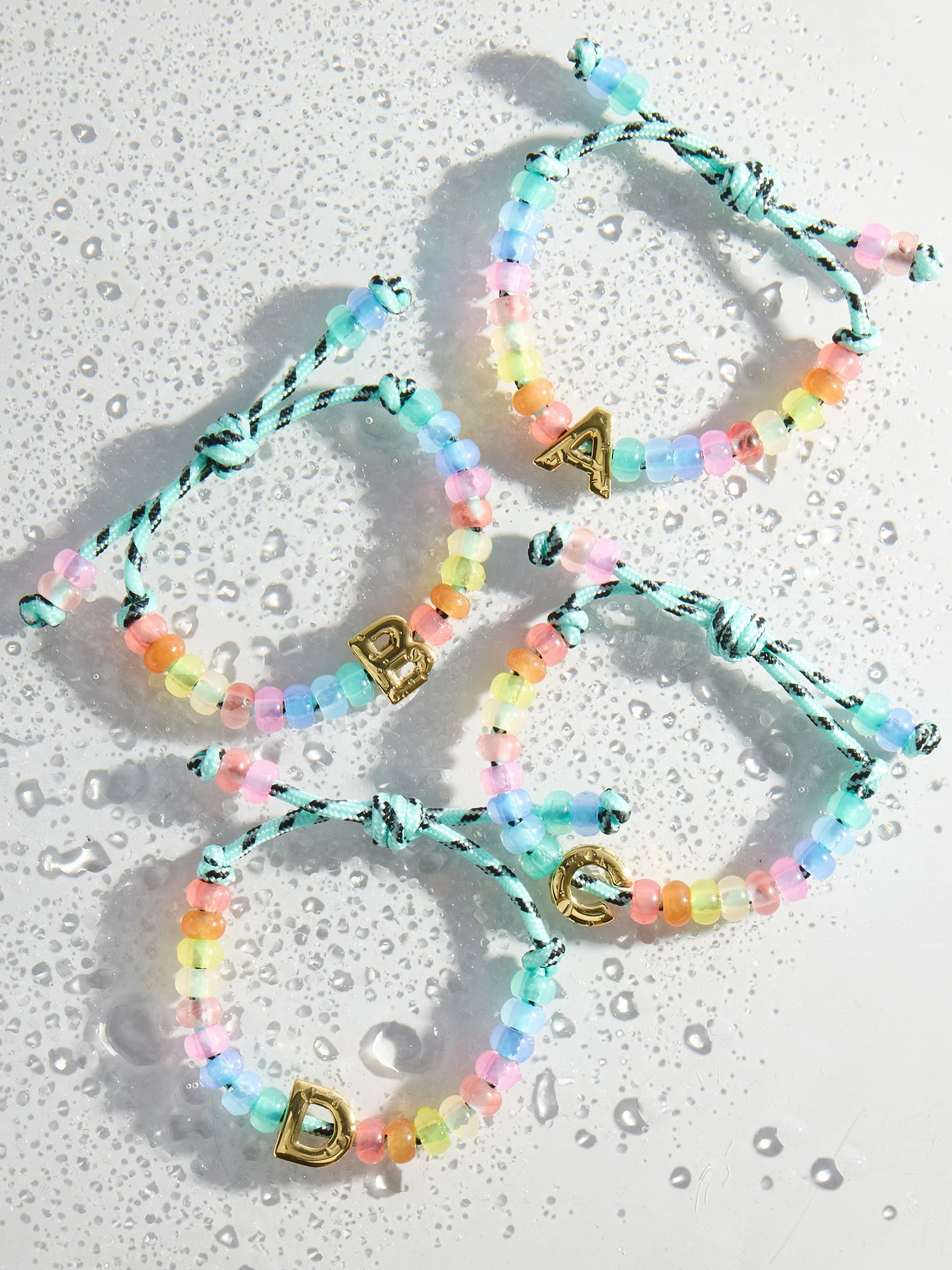 Marjorie Waterproof Initial Bracelet - Multi/Gold